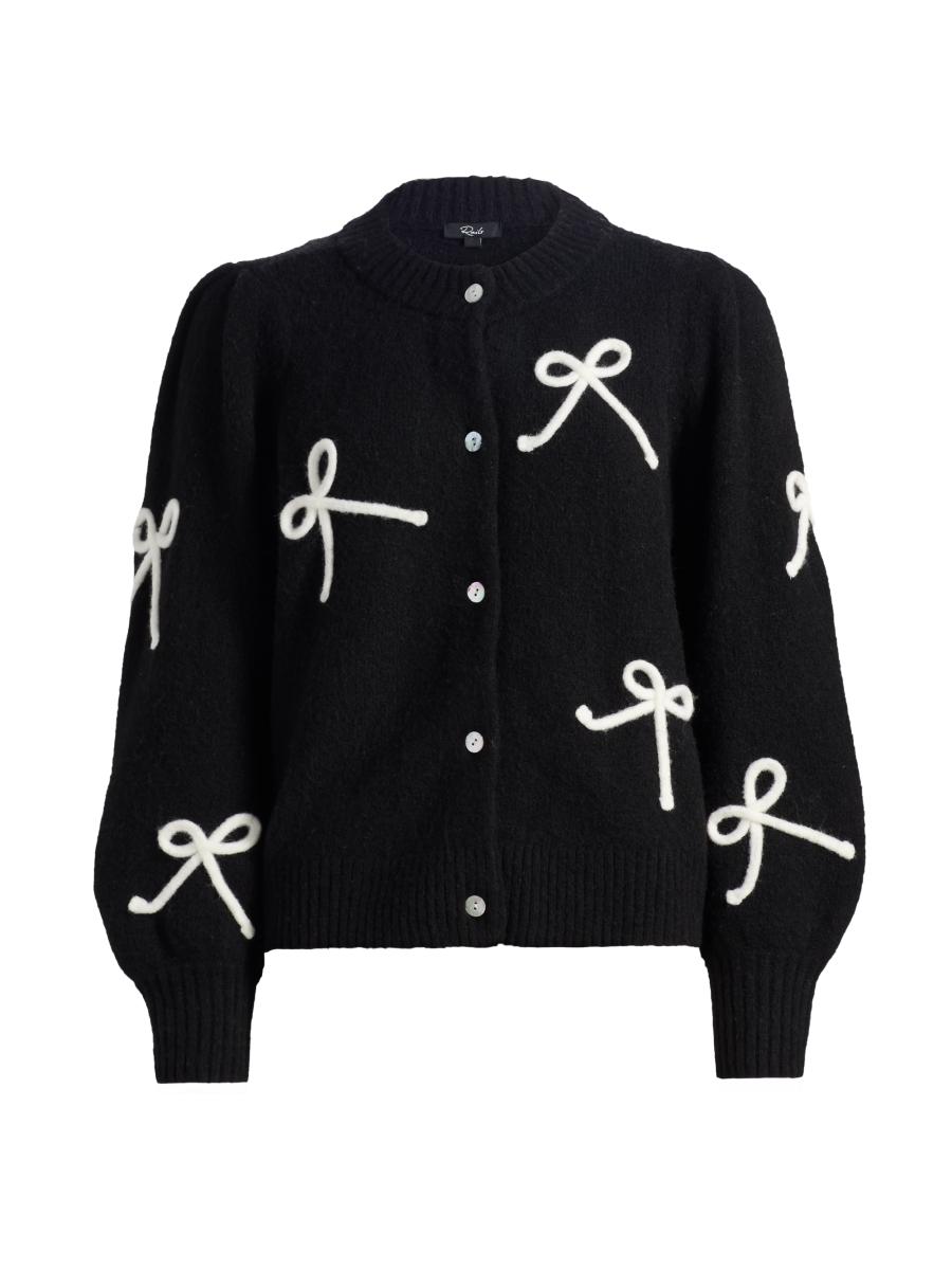 Rails Francesca Bow-Embroidered Cardigan | Saks Fifth Avenue