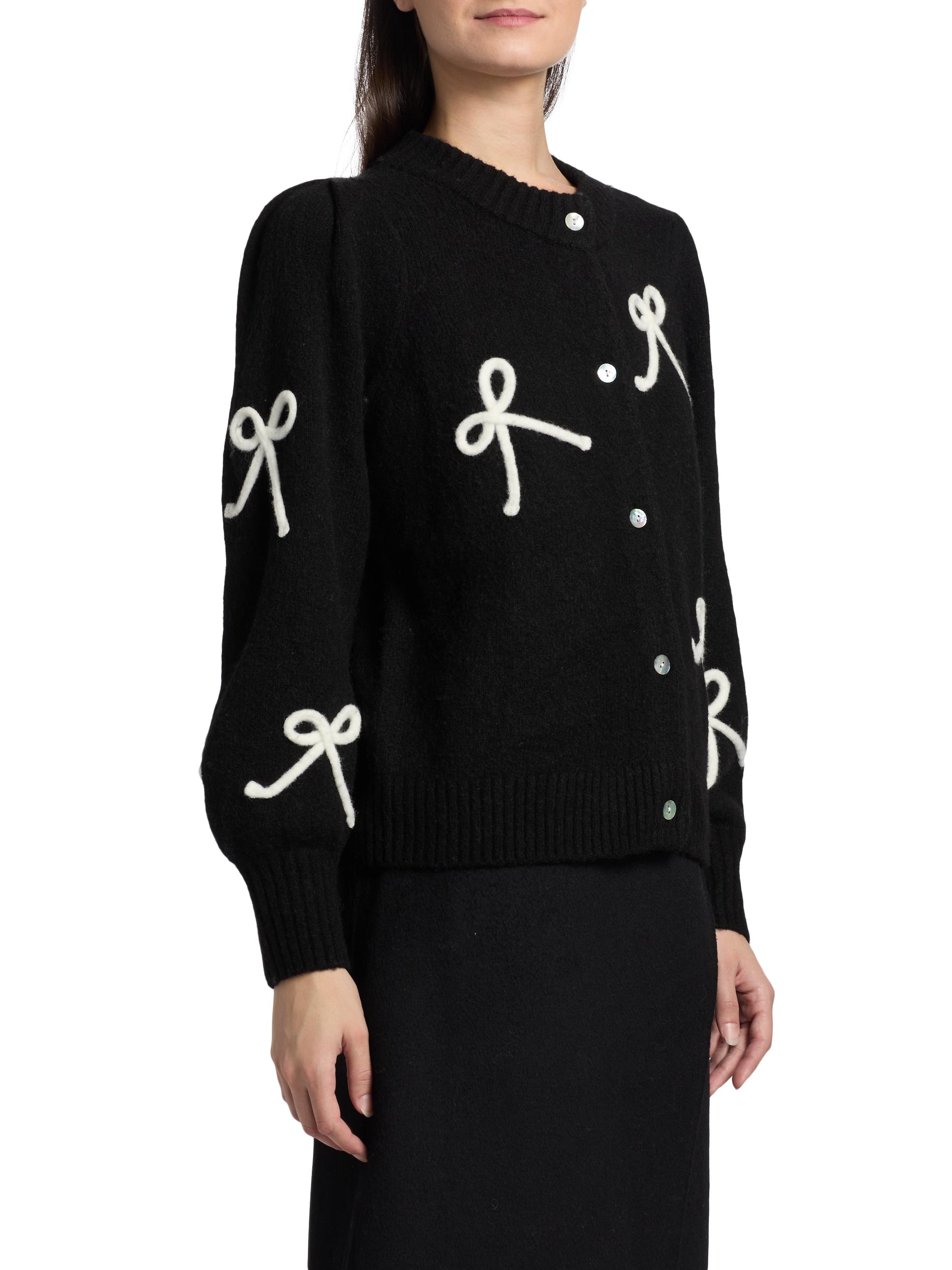 Rails Francesca Bow-Embroidered Cardigan | Saks Fifth Avenue