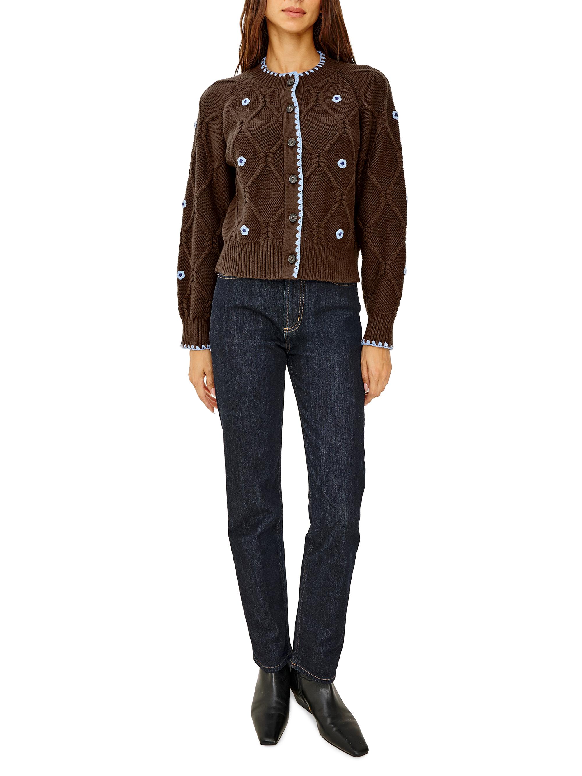 Rails Laurie Floral Cable-Knit Cardigan | Saks Fifth Avenue