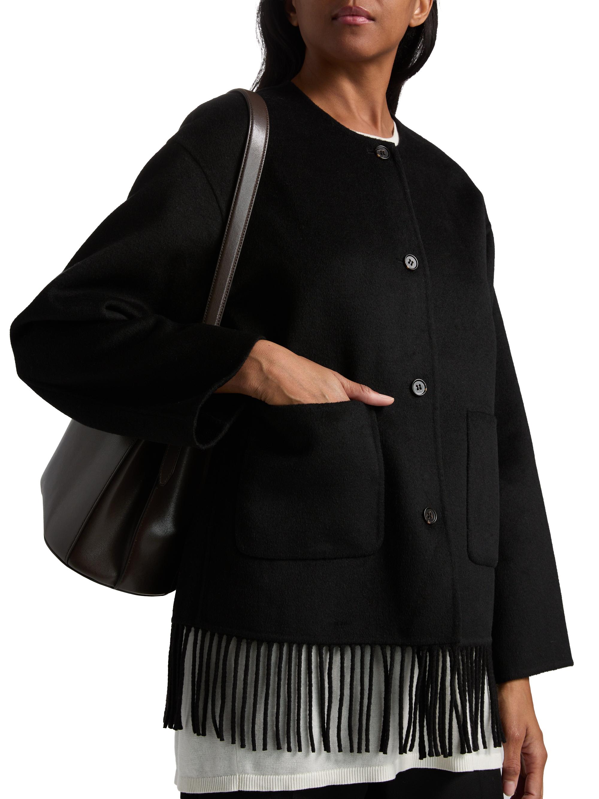 Rails Tomoko Fringed Wool-Blend Coat | Saks Fifth Avenue