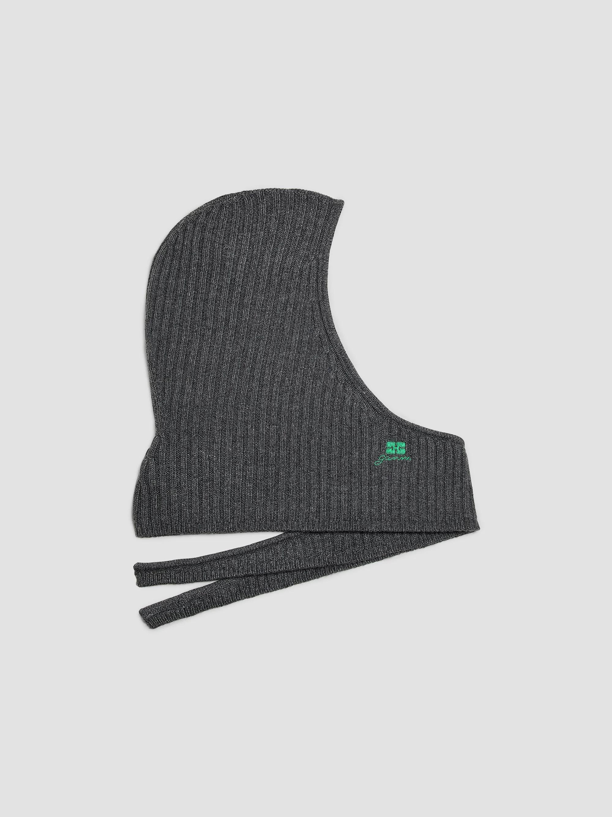 Ganni Core Rib-Knit Wool-Blend Balaclava | Saks Fifth Avenue