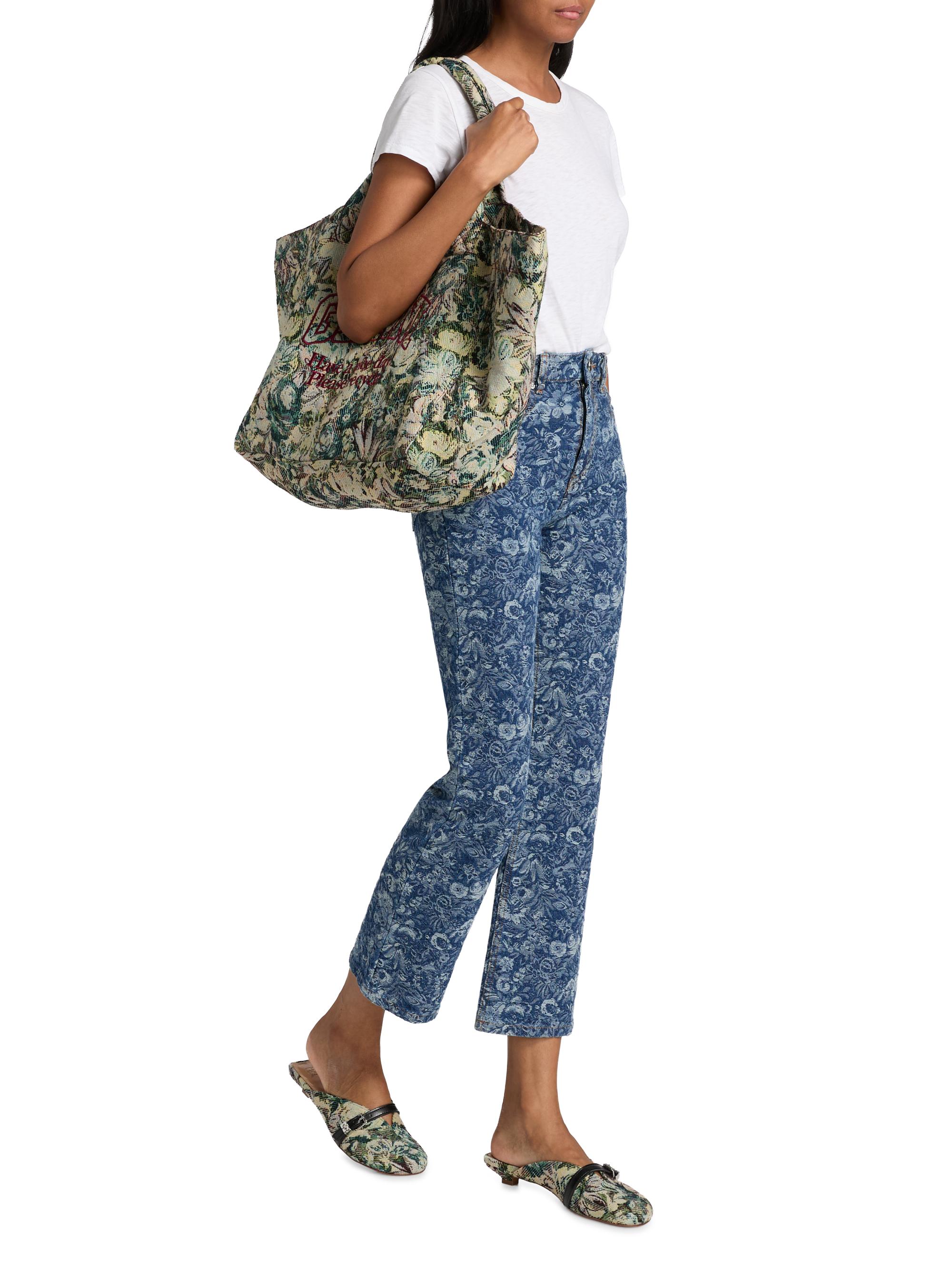 Ganni Betzy Tapestry Floral Crop Jeans | Saks Fifth Avenue