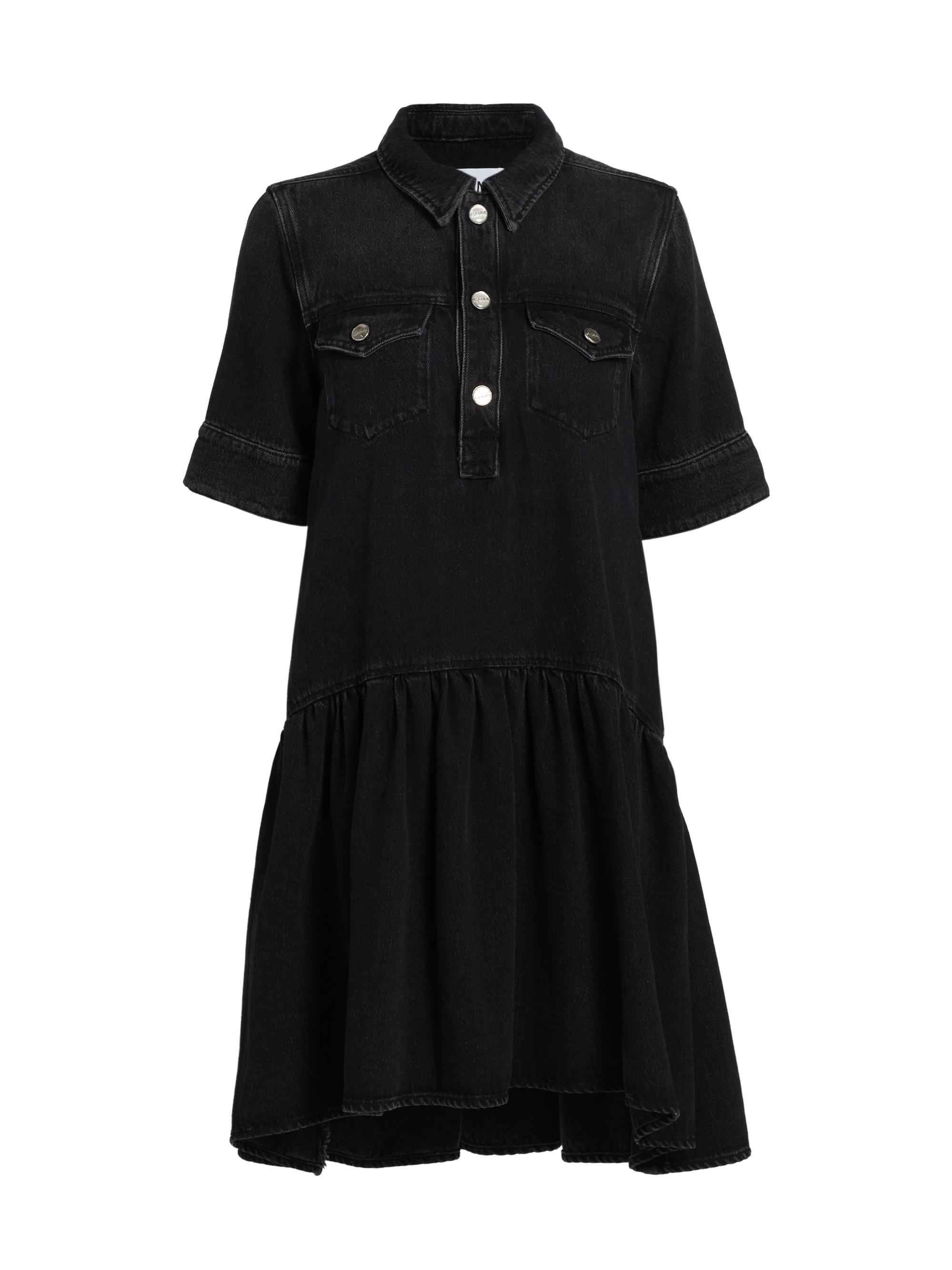 Ganni Tint Edge Denim Mini Shirtdress | Saks Fifth Avenue