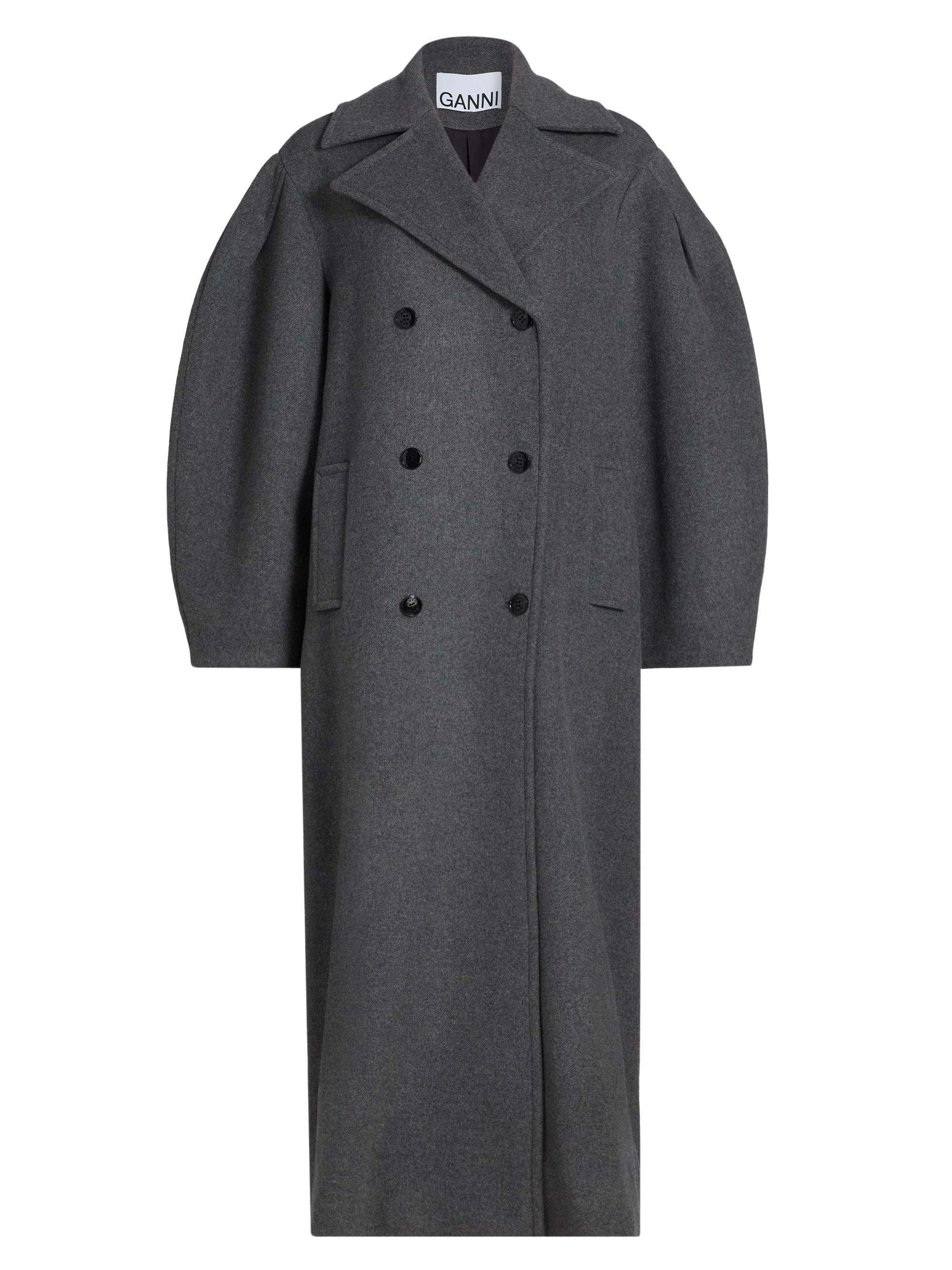 Wool-Blend Double-Breasted Trench Coat