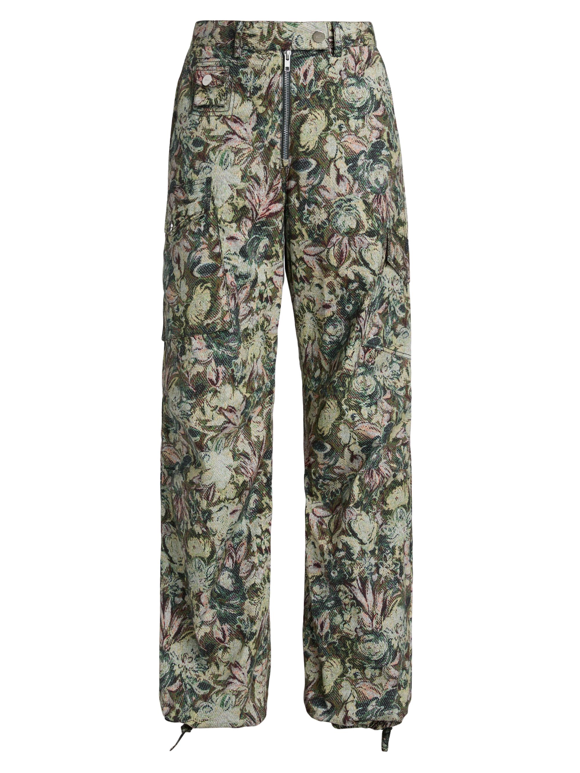 Ganni Women's Floral Stretch Cotton Pants - Multicolour