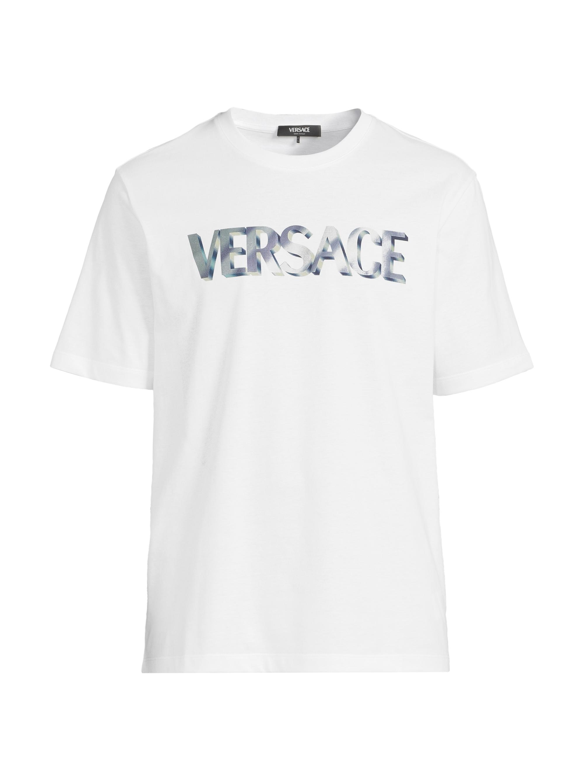 Versace Chrome Logo Crewneck T-Shirt | Saks Fifth Avenue