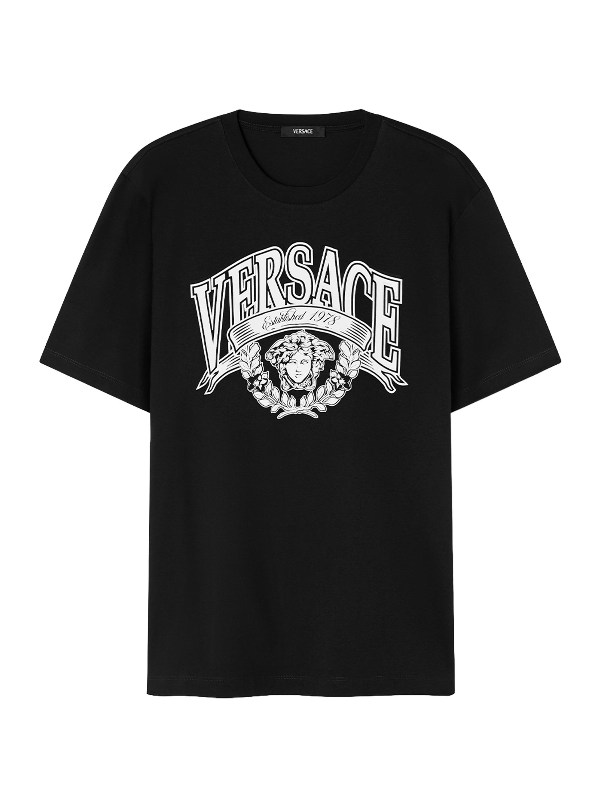 VERSACE ロゴTシャツ Versace Maxi Chain Logo Print T-Shirt | Saks Fifth Avenue