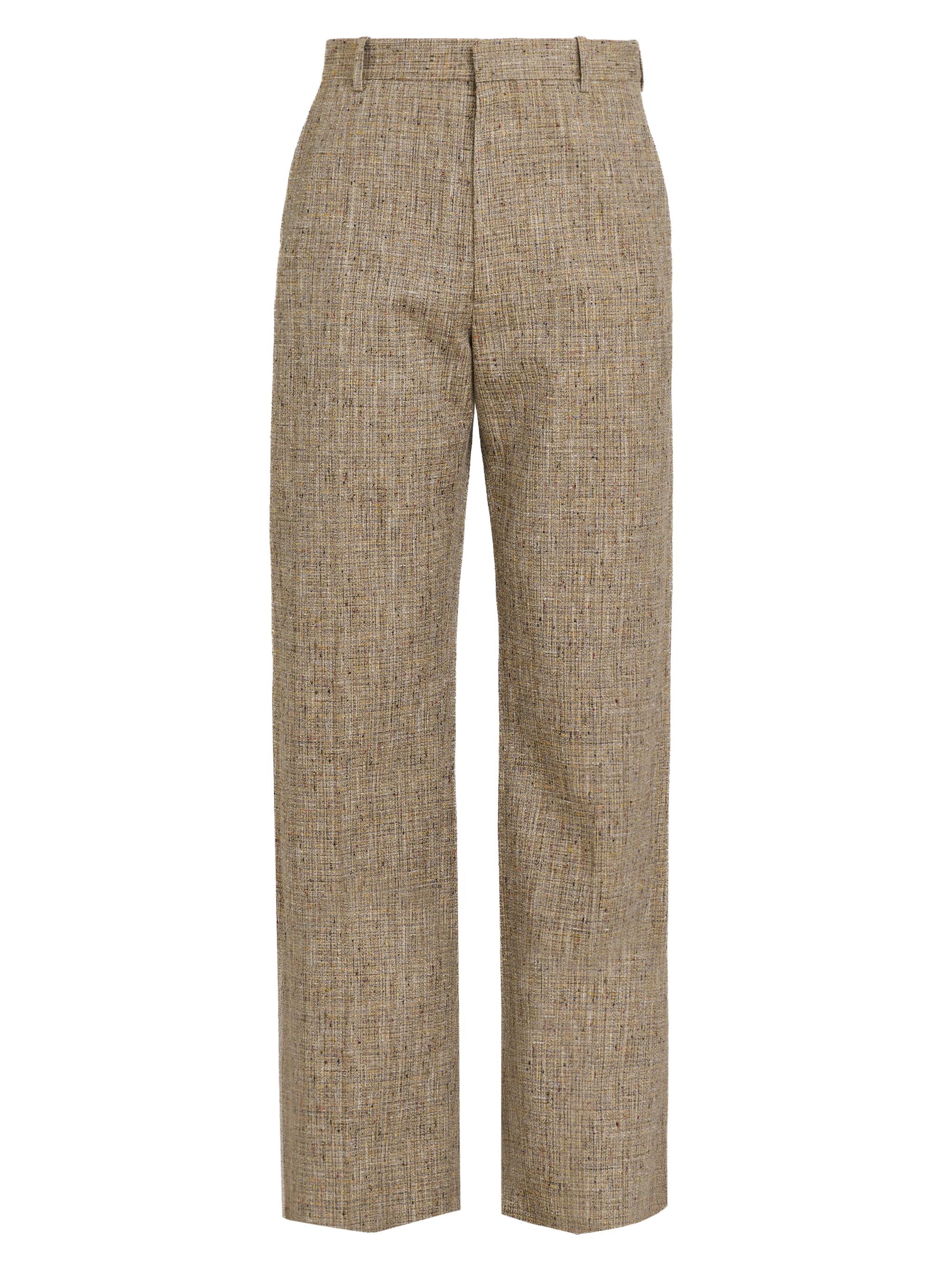 Men's Fleck Tweed Trousers - Sahara Melange Multi