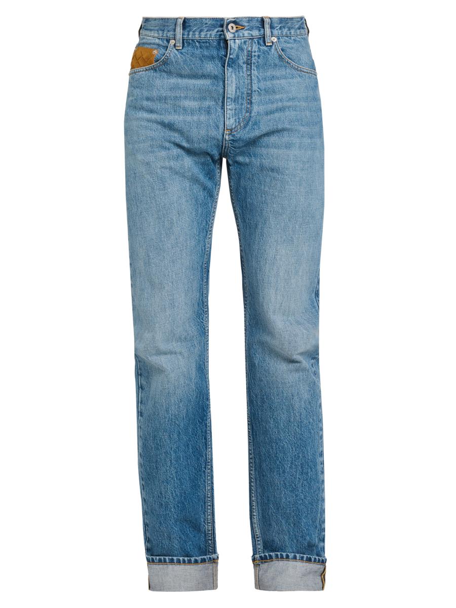 Bottega Veneta Men's Medium Indigo Washed Jeans Blue