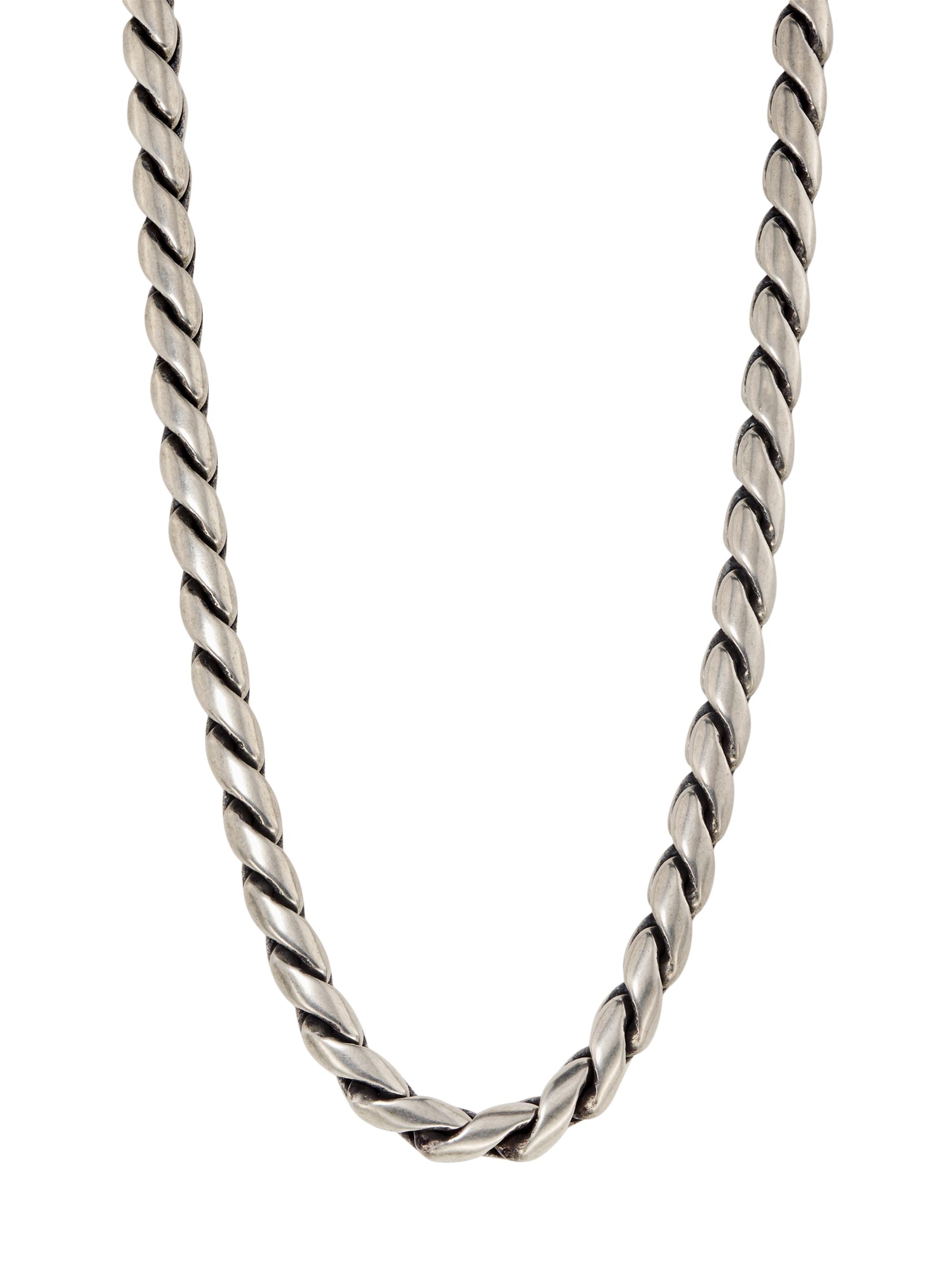 Dries Van Noten Men's Twisted Chain Necklace - Palladium