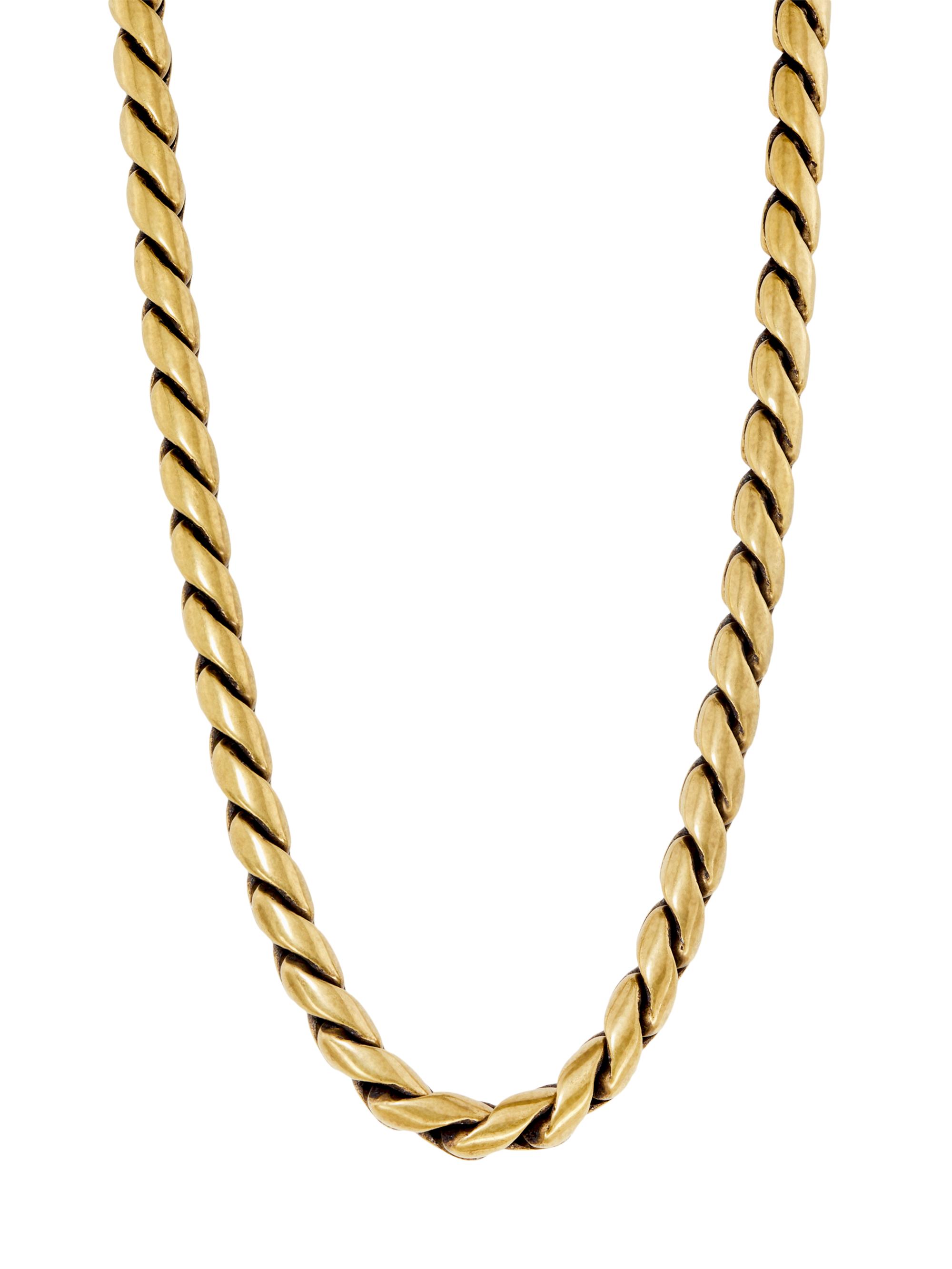 Dries Van Noten Men's Twisted Chain Necklace - Matte Gold