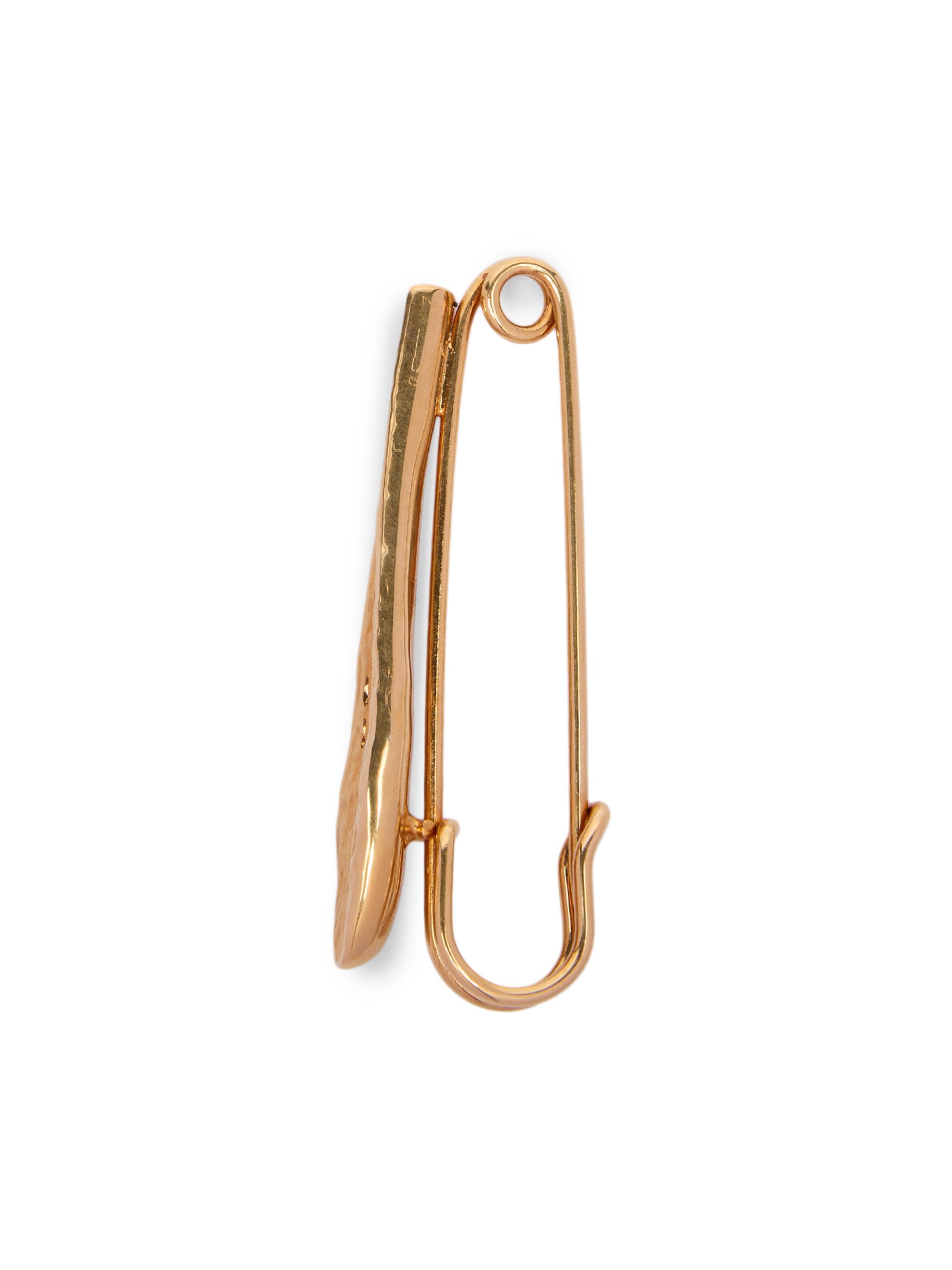 Dries Van Noten Men's Goldtone Safety Pin Brooch - Matte Gold