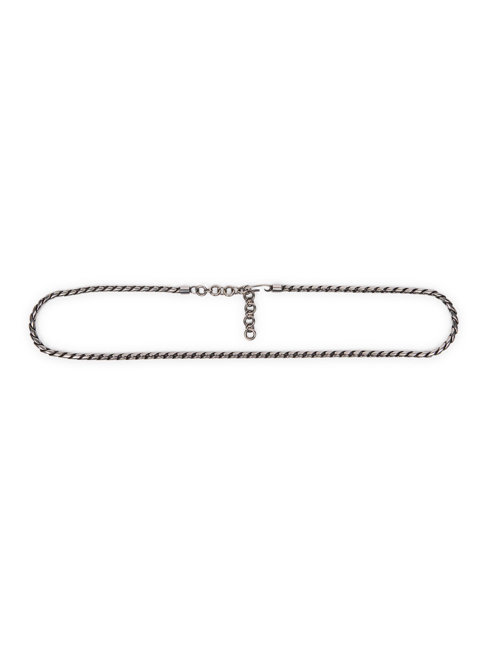 Dries Van Noten Men's Twisted Metal Chain Belt - Palladium