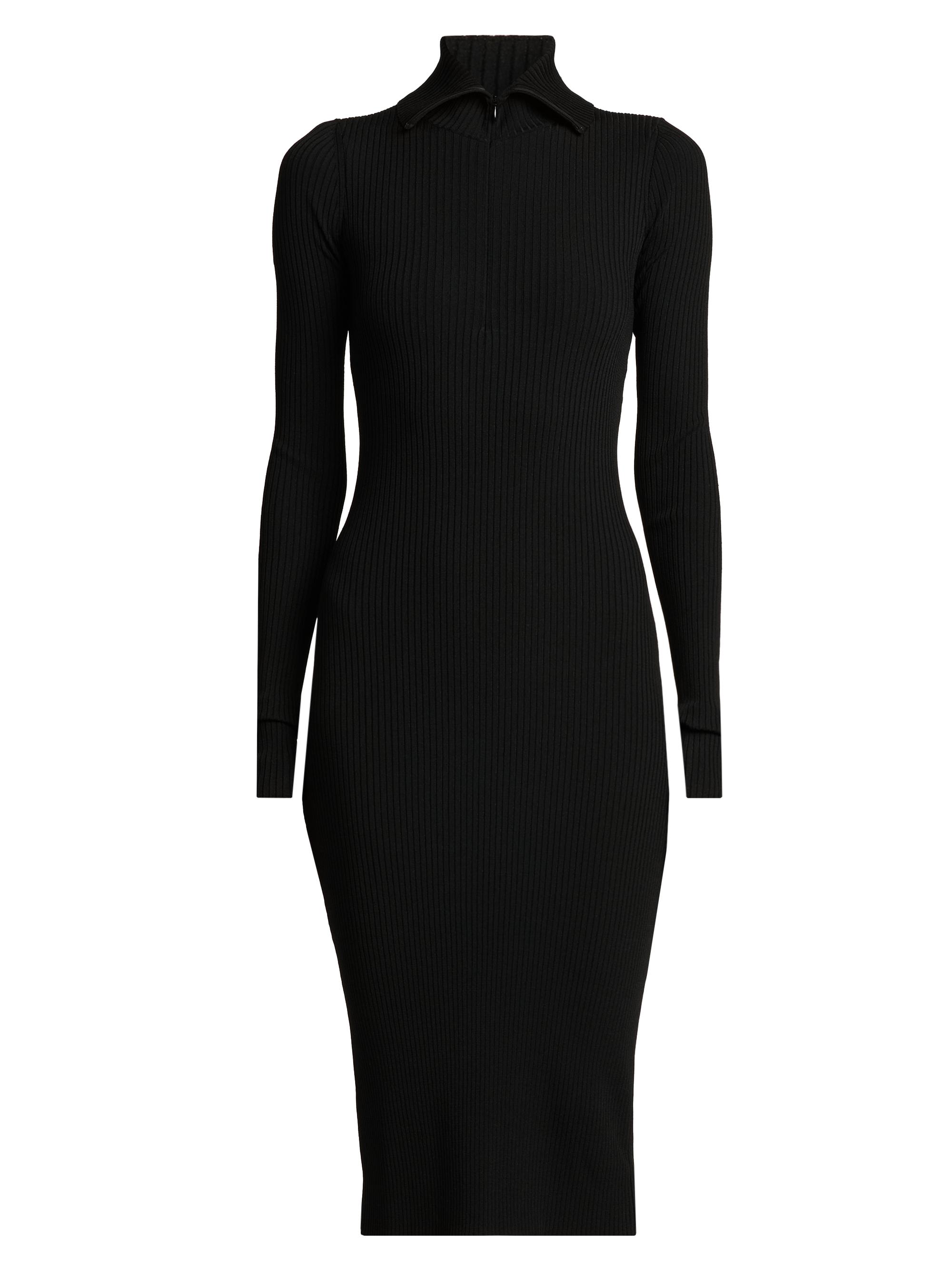 Stella McCartney Women's Stretch Rib-Knit Polo Midi-Dress - Black