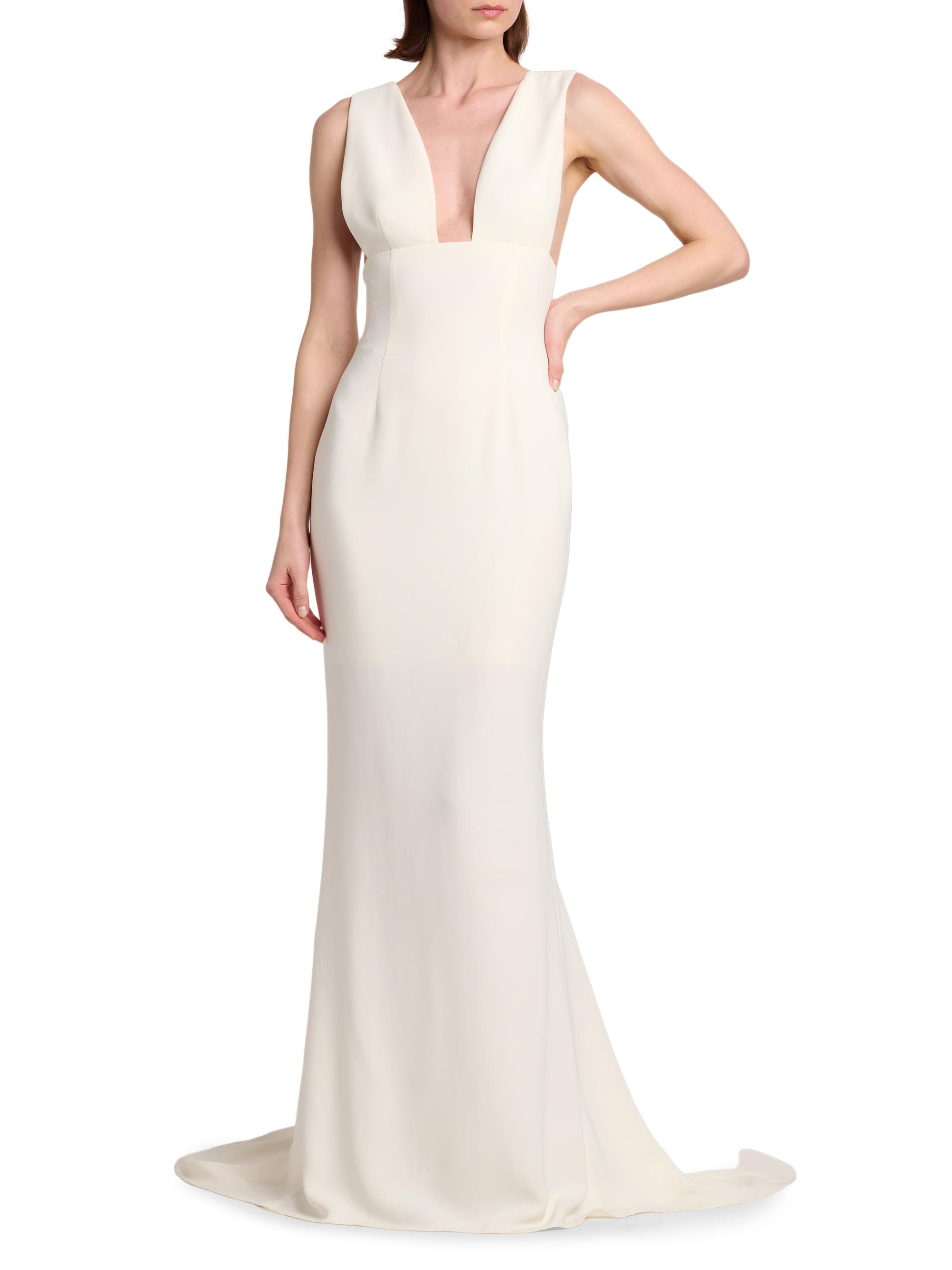 Stella McCartney Women's Sculpted Column Gown - White - Size 6