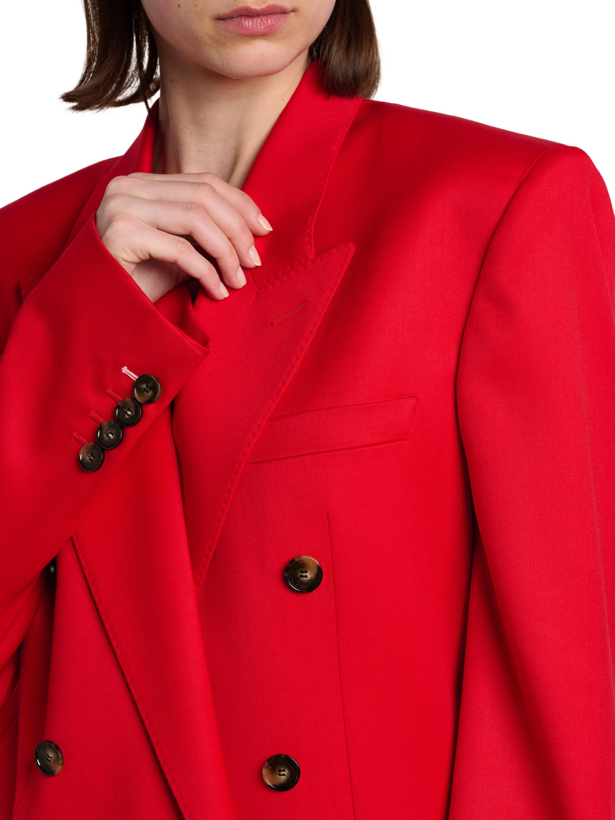 Stella McCartney Shiny Tailoring Double-Breasted Blazer | Saks