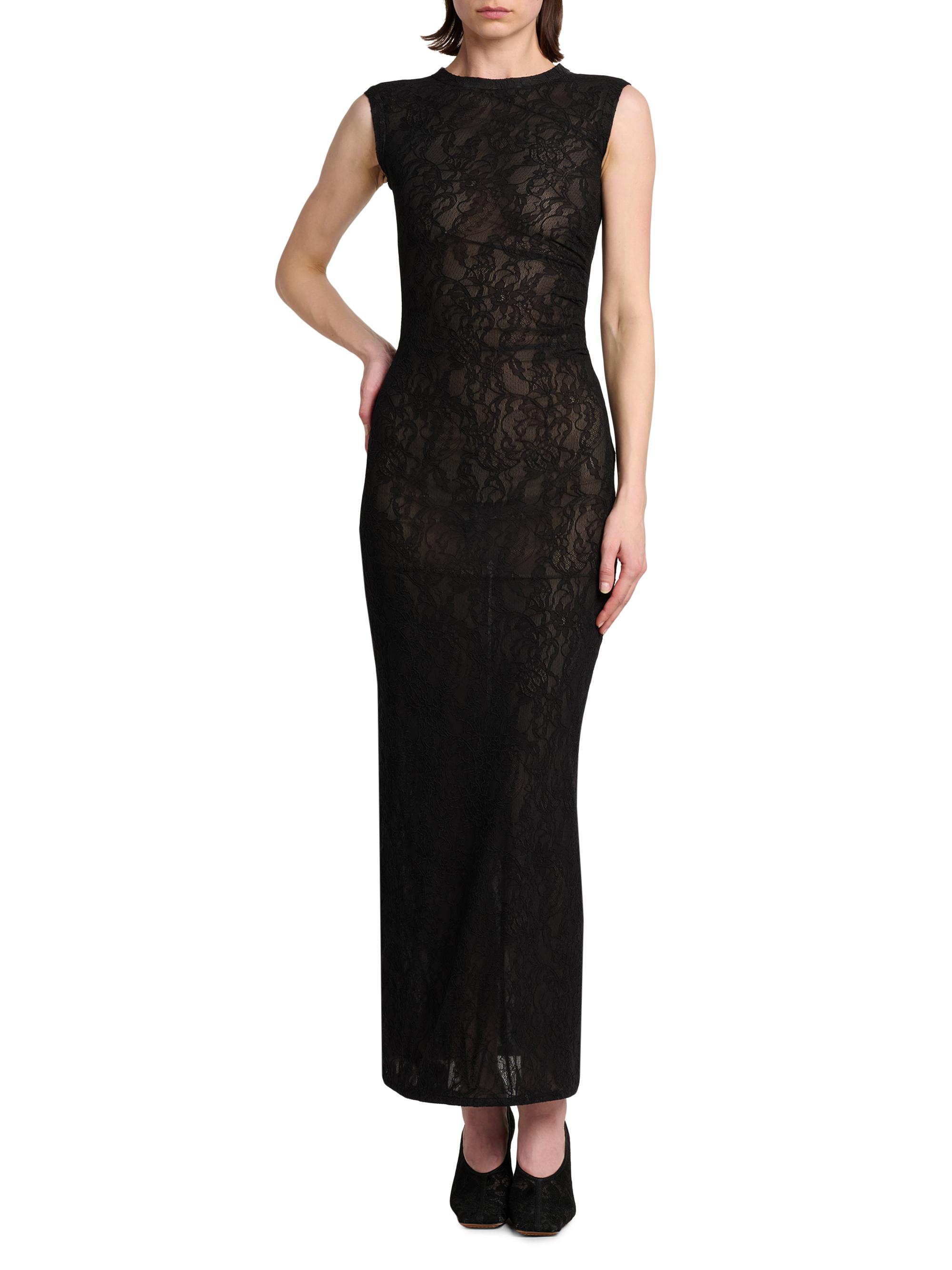 black bodycon dress with lace Sevila Long Sleeve Mini Dress in Bubble Black Lace , Bodycon