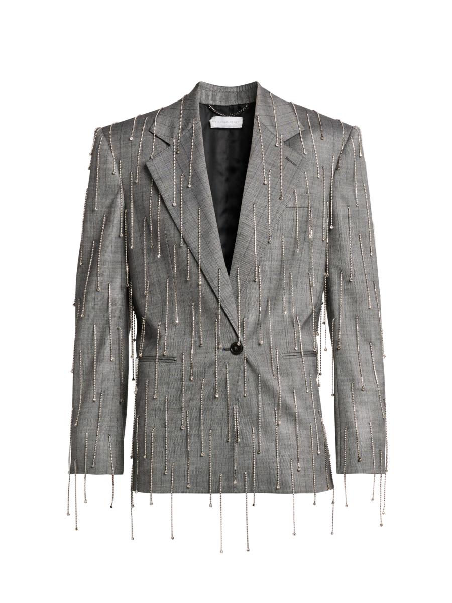 Stella McCartney Fringed Pinstriped Jacket | Saks Fifth Avenue