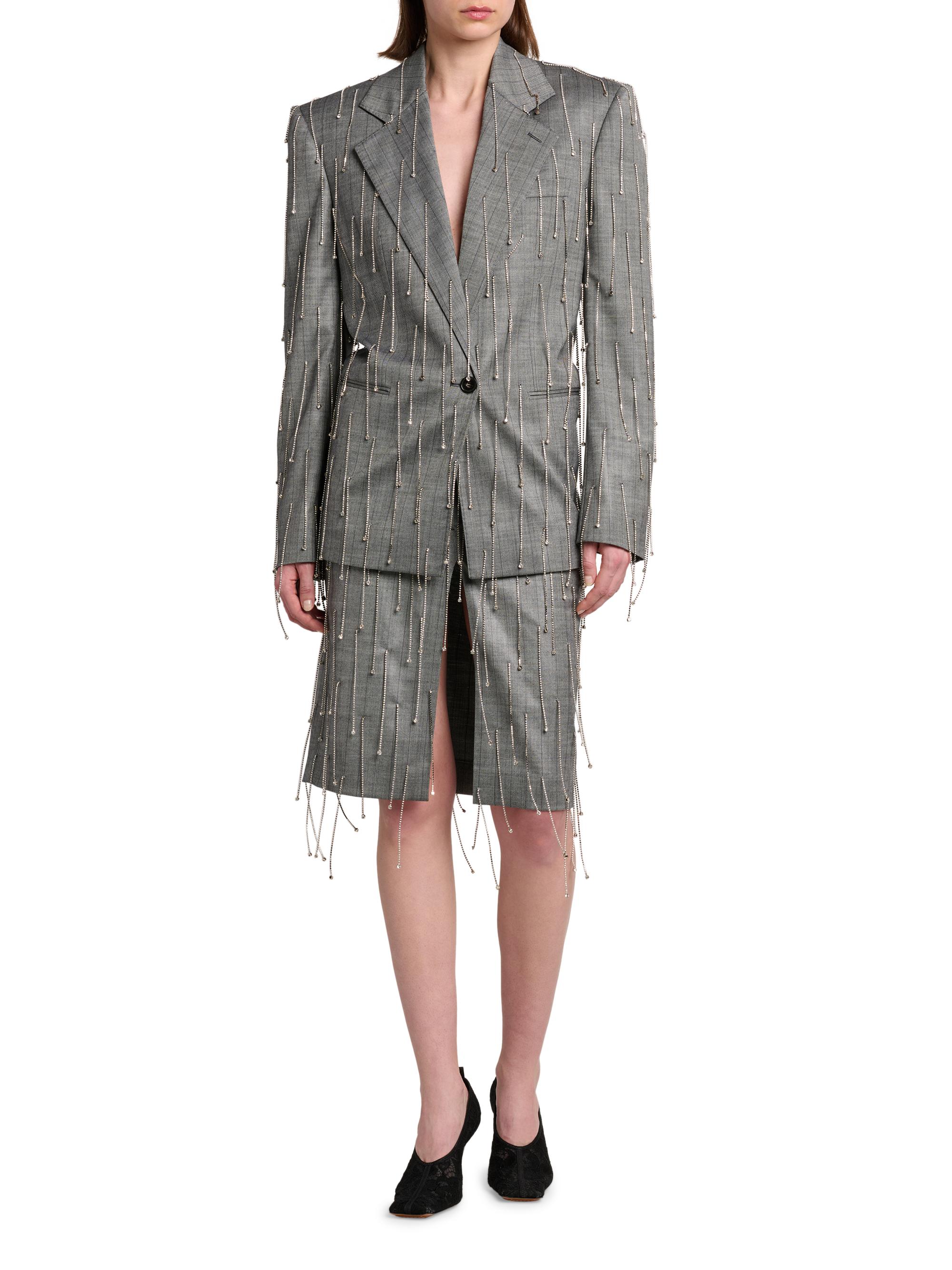 Stella McCartney Fringed Pinstriped Jacket | Saks Fifth Avenue