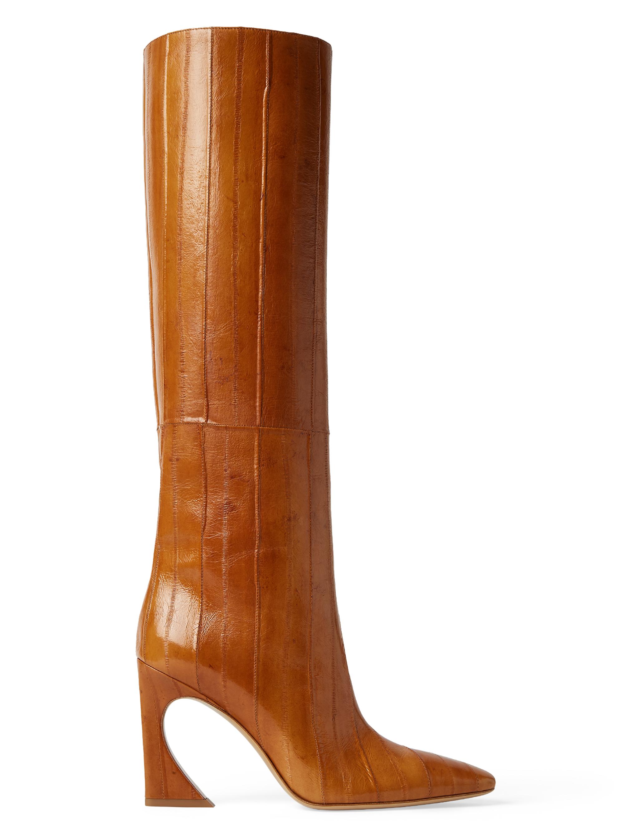 ロングブーツ　FENDI Fendi Arco 95MM Eel Skin Knee-High Boots | Saks Fifth Avenue