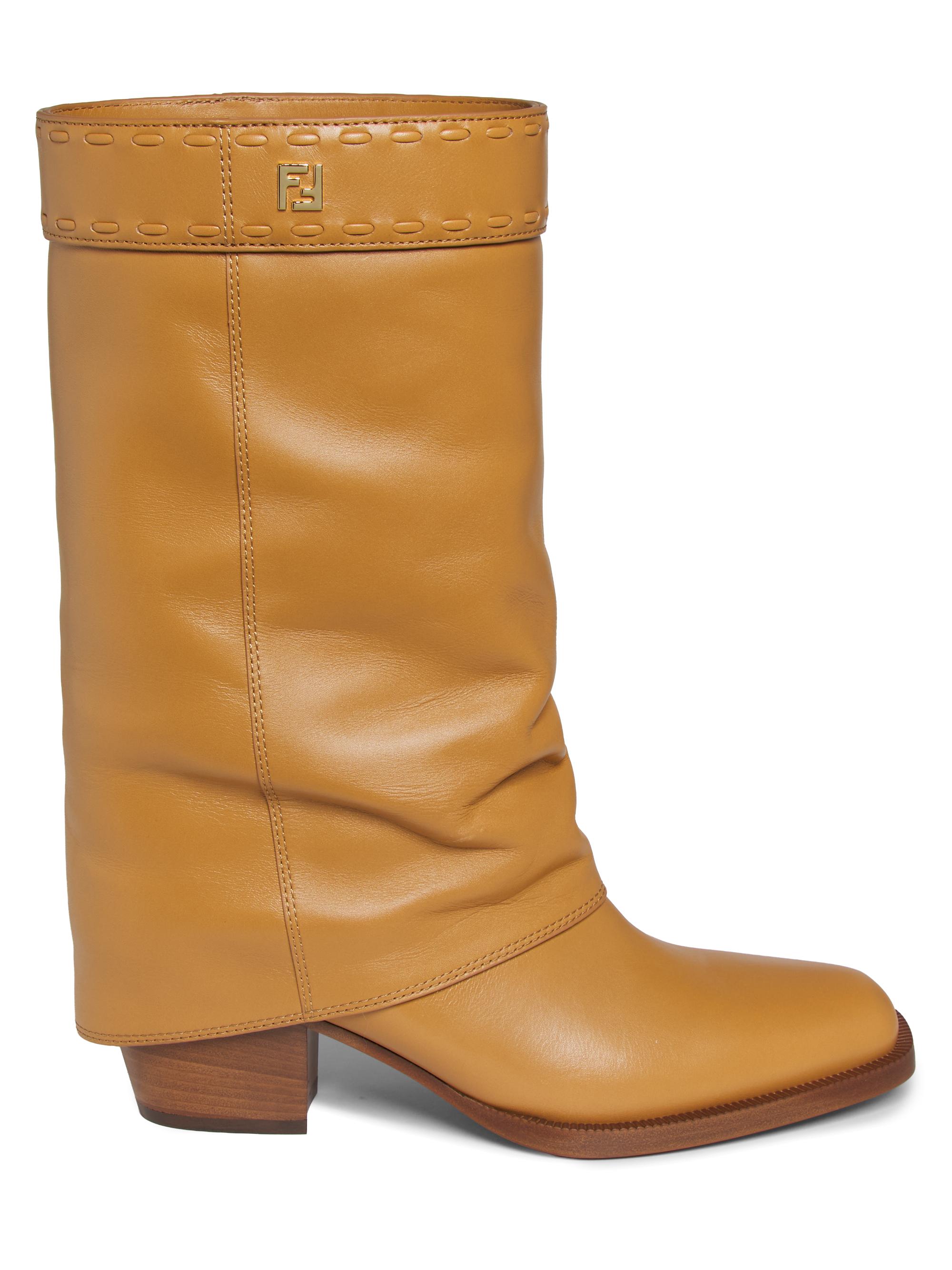 Fendi Minerva Foldover Leather Boots | Saks Fifth Avenue
