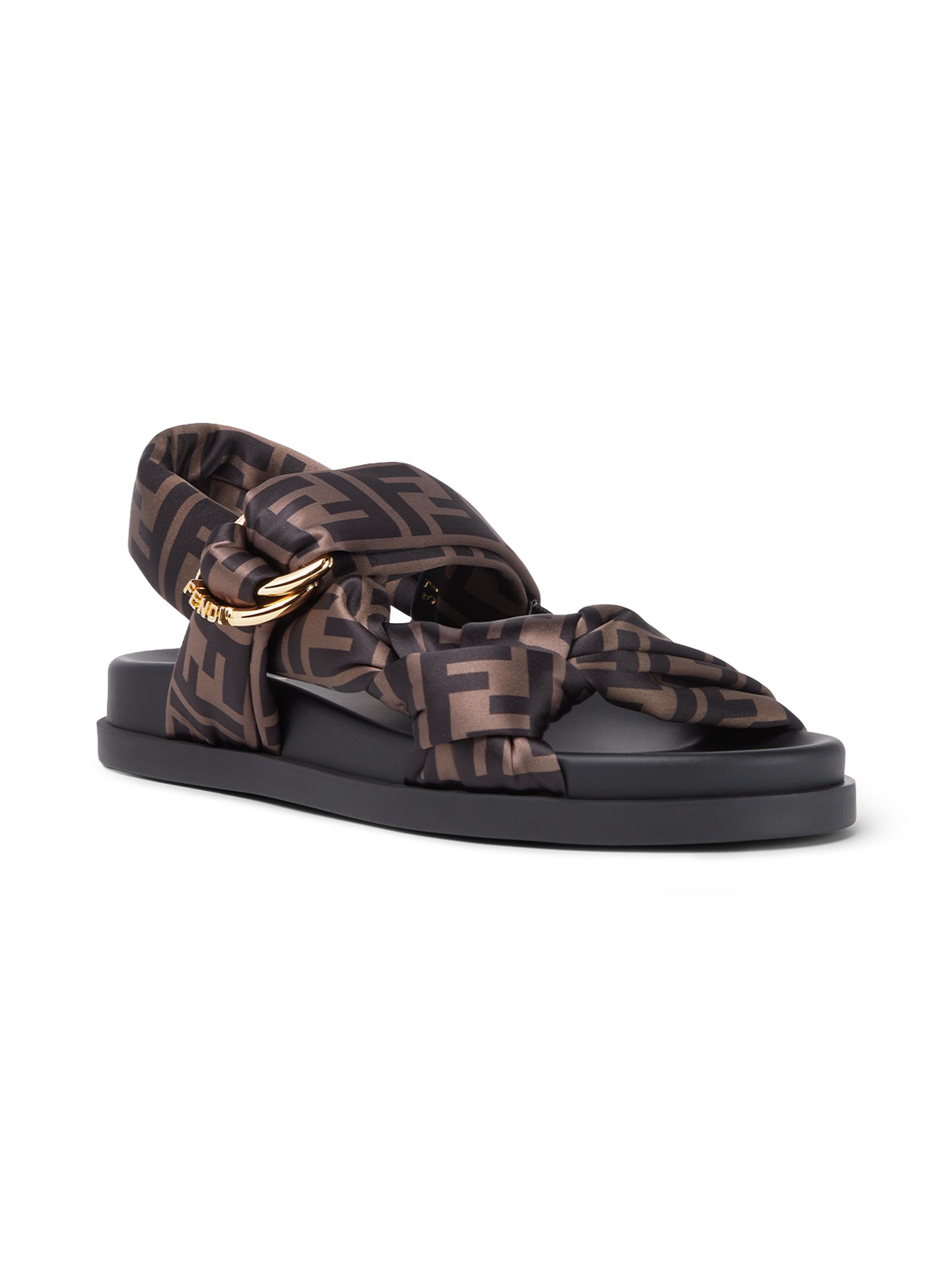 Fendi Fendi Feel FF Satin Sandals | Saks Fifth Avenue