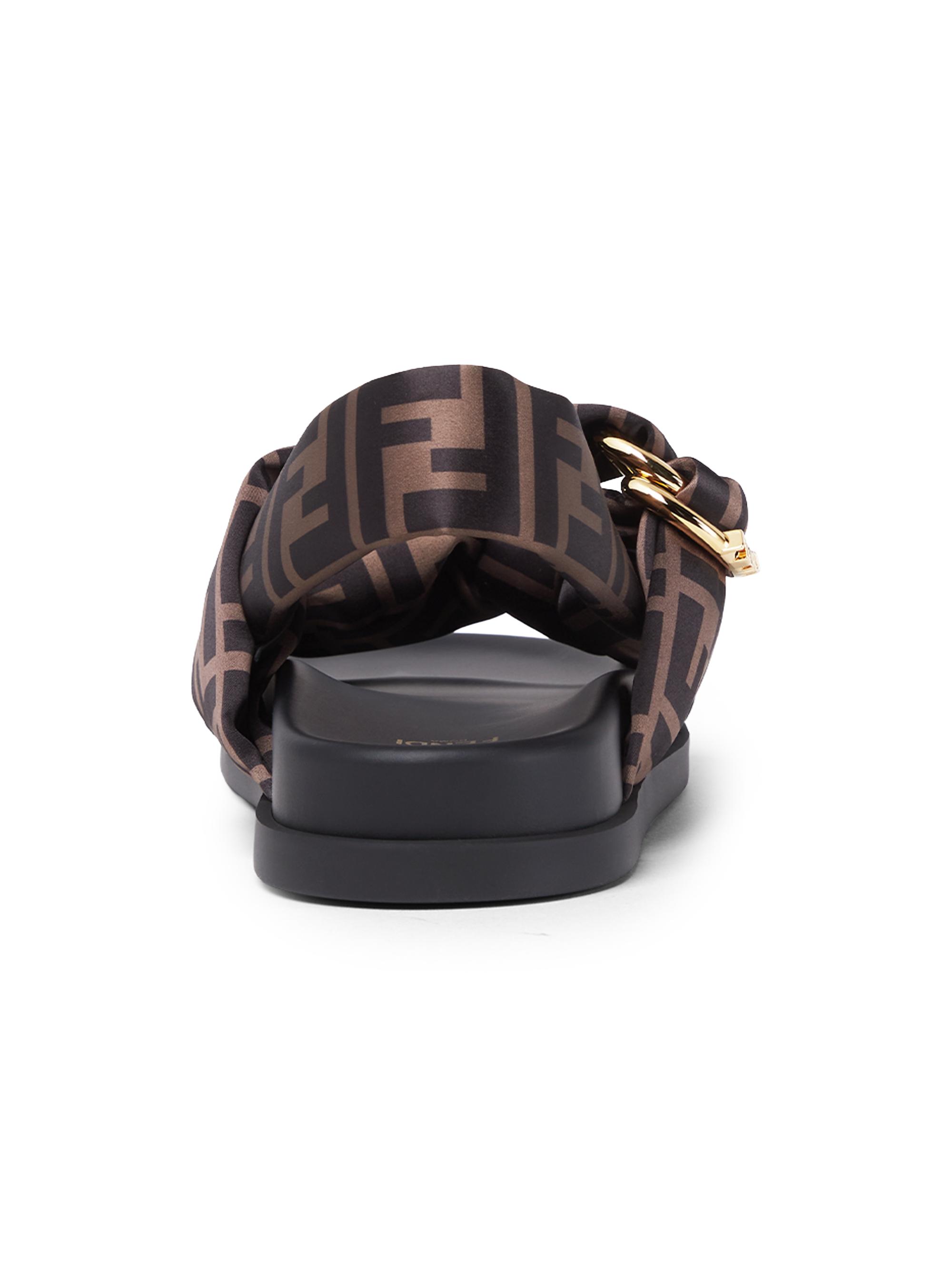 Fendi Fendi Feel FF Satin Sandals | Saks Fifth Avenue