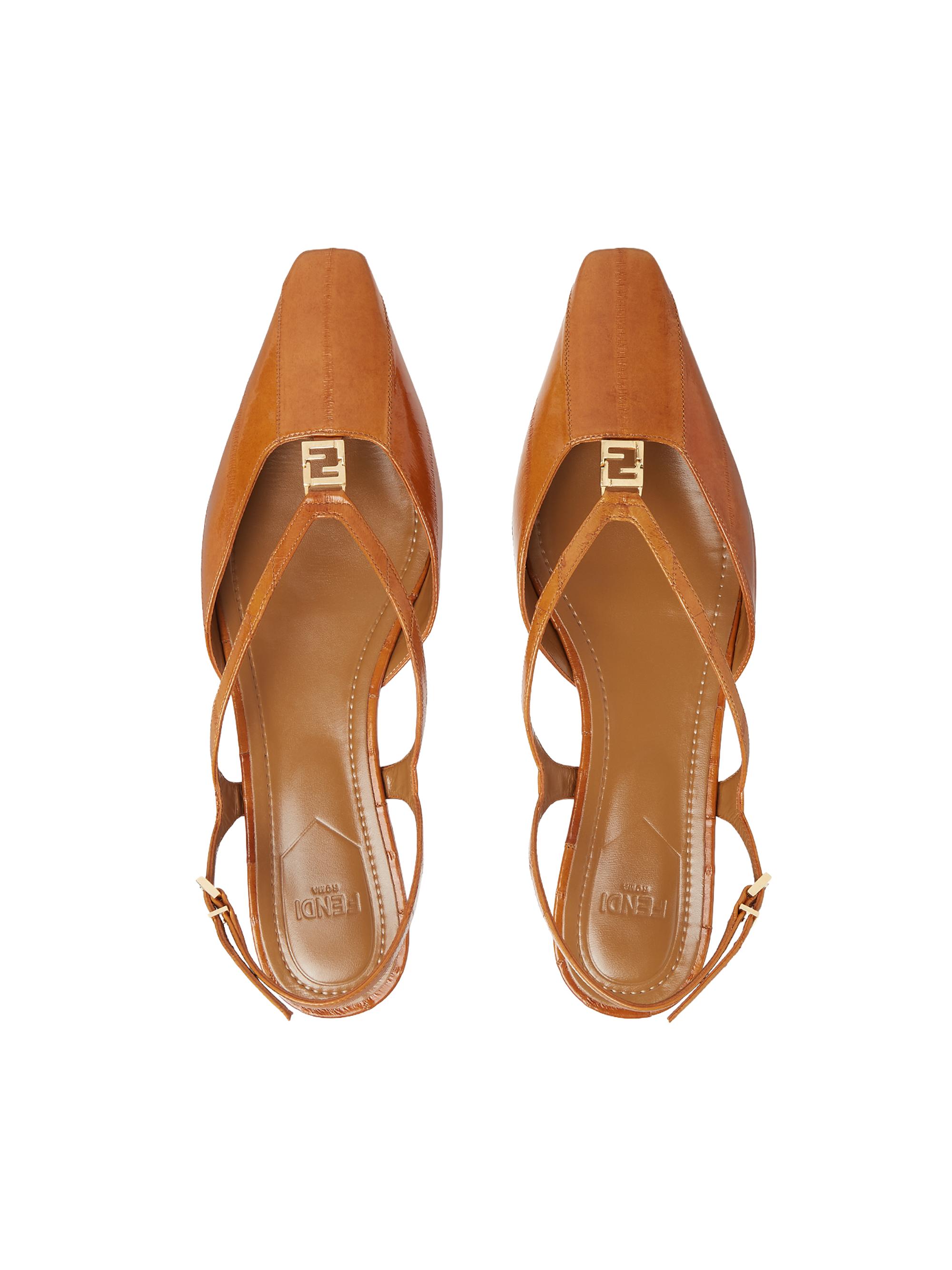 Fendi FFold Leather Slingback Flats | Saks Fifth Avenue
