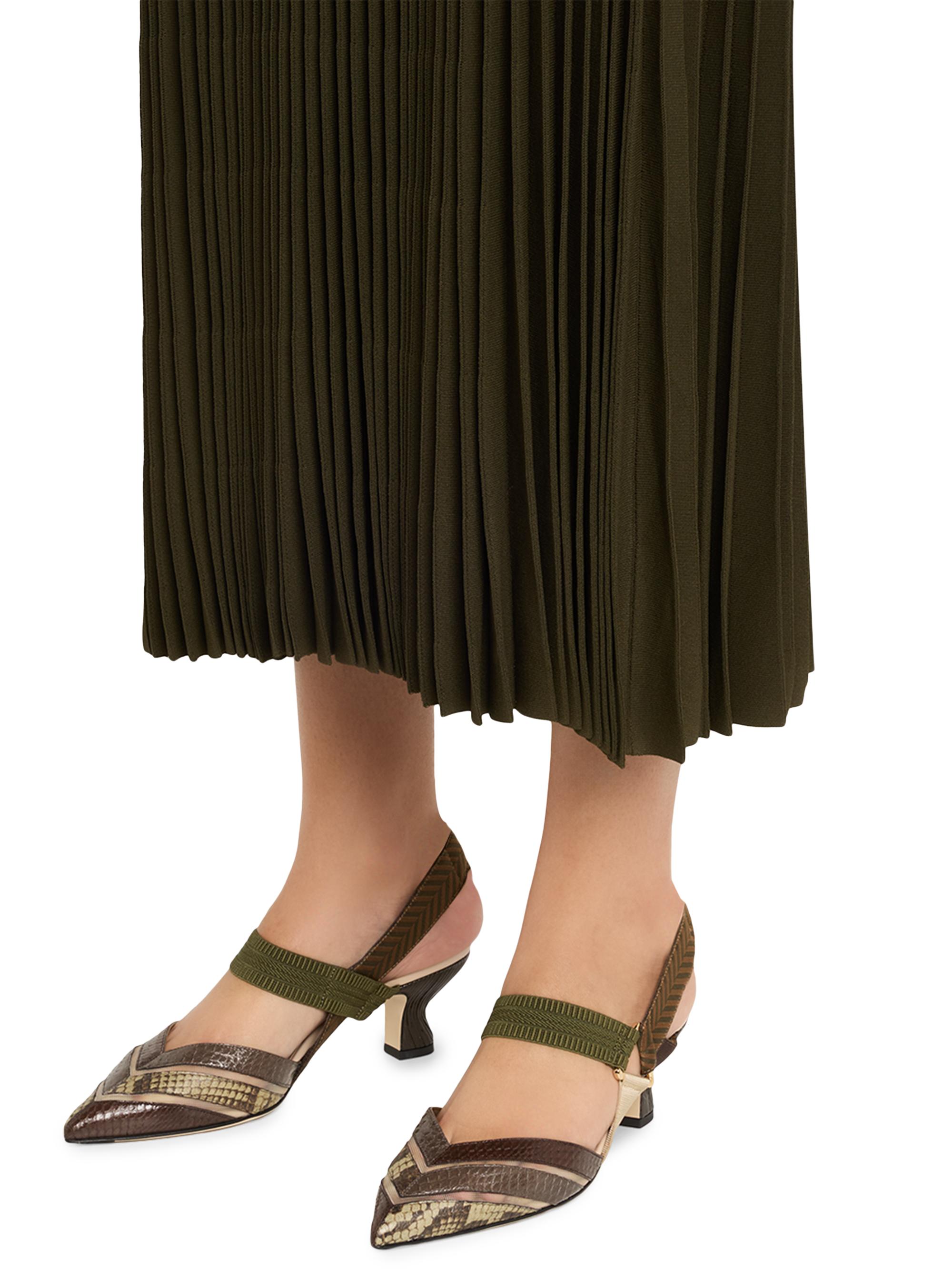 Fendi Colibri 55MM Leather Slingback Pumps | Saks Fifth Avenue