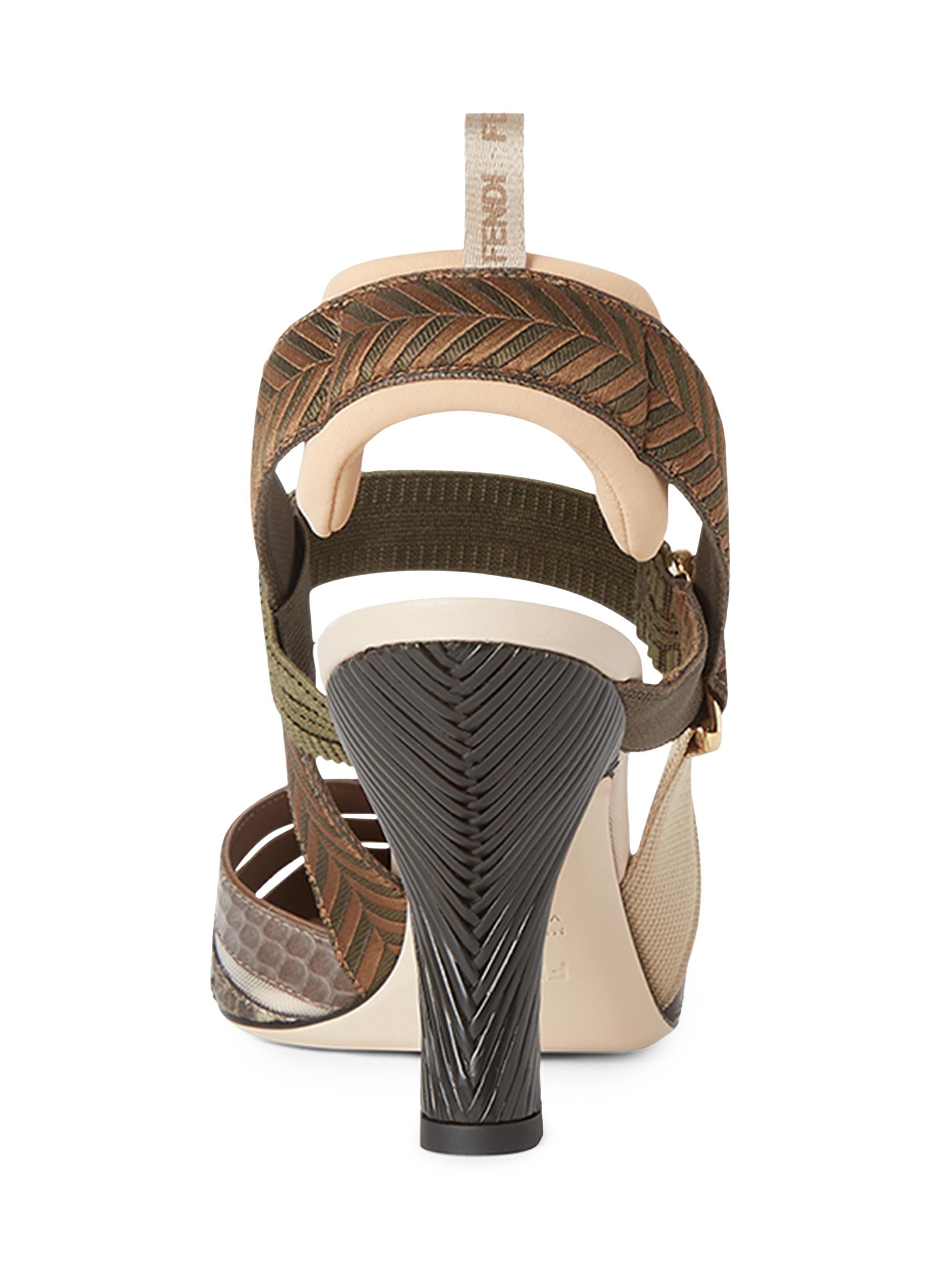 Fendi Colibri 55MM Leather Slingback Pumps | Saks Fifth Avenue