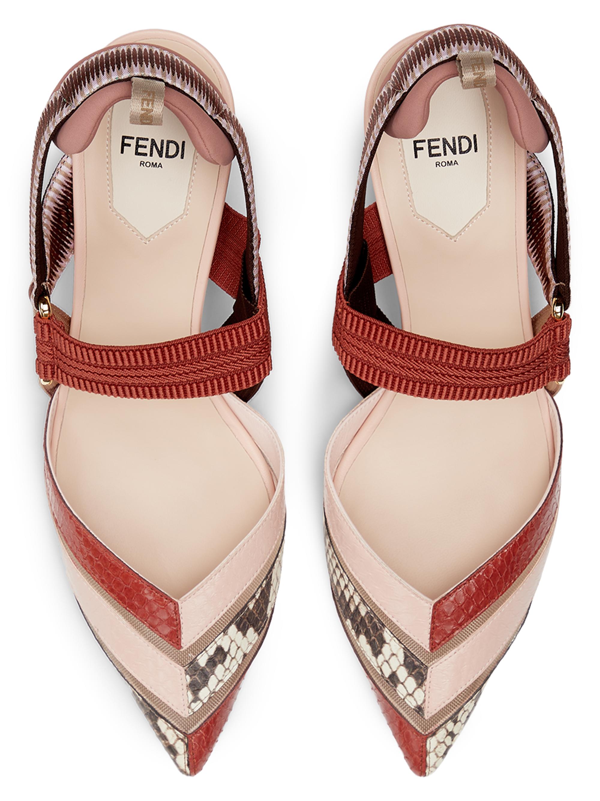 Fendi Colibri 55MM Leather Slingback Pumps | Saks Fifth Avenue