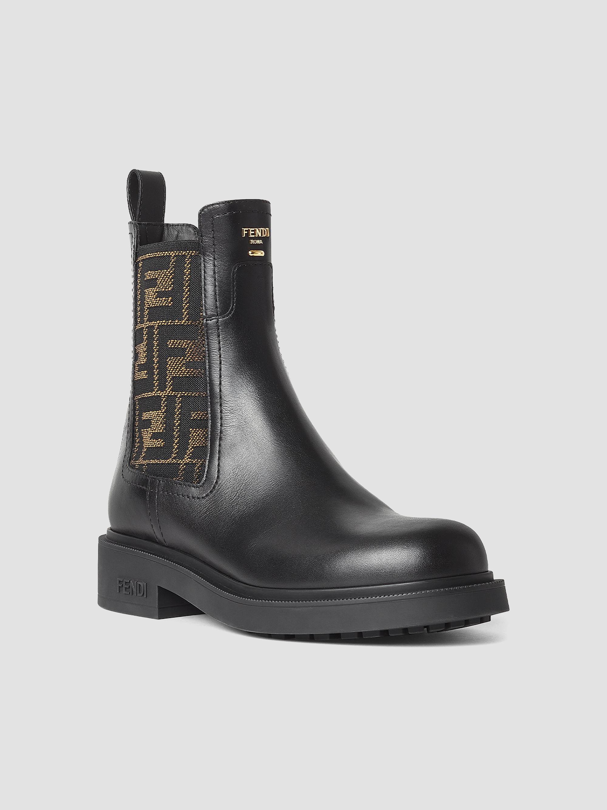 Fendi Logo Leather Chelsea Boots | Saks Fifth Avenue