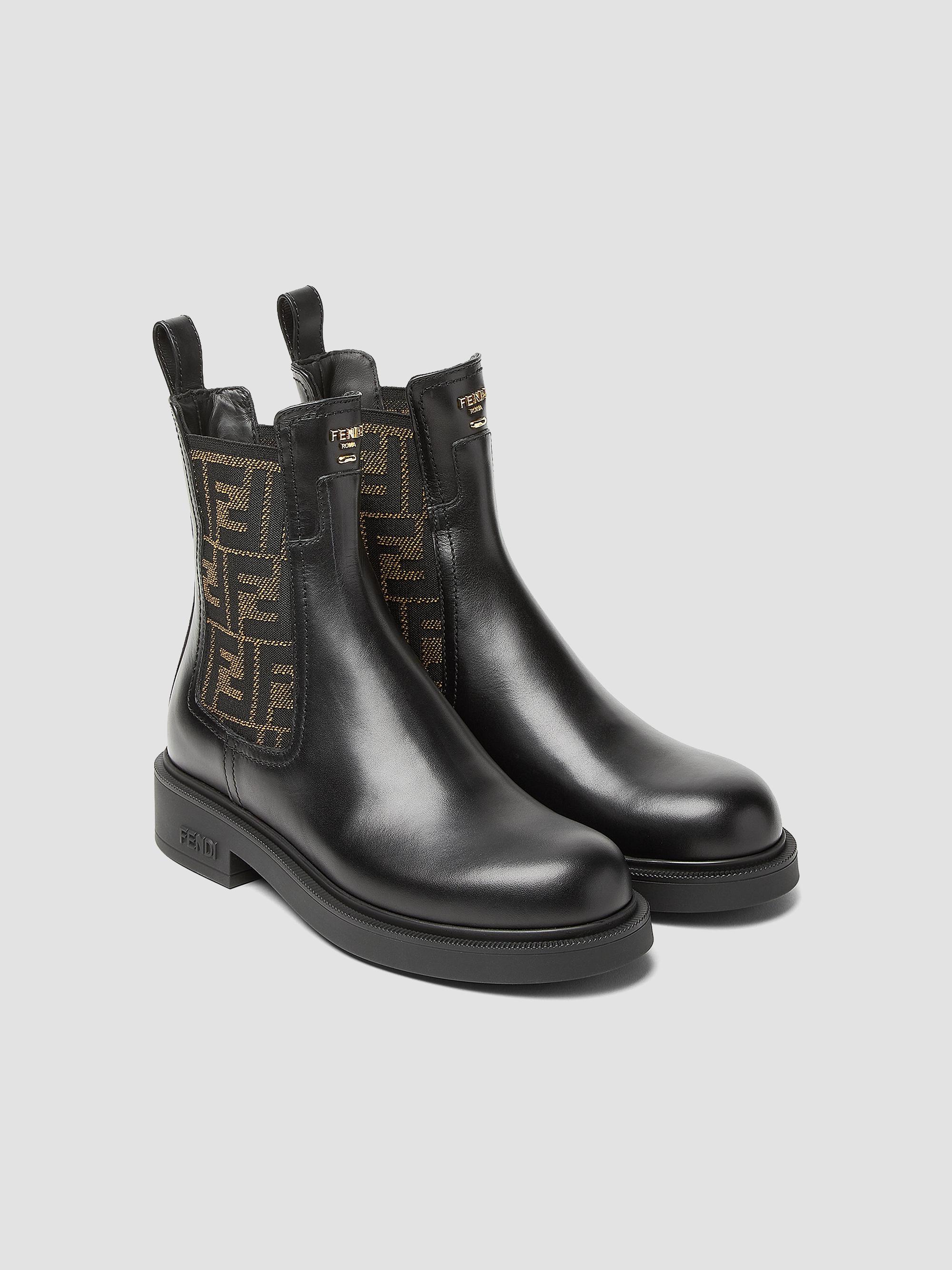 Fendi Logo Leather Chelsea Boots | Saks Fifth Avenue