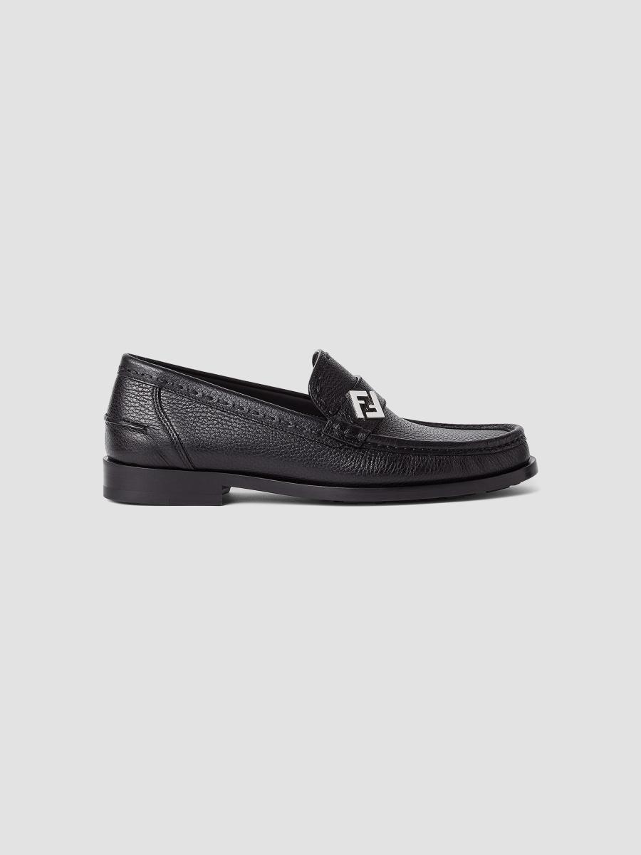 Fendi FF Logo Leather Loafers | Saks Fifth Avenue