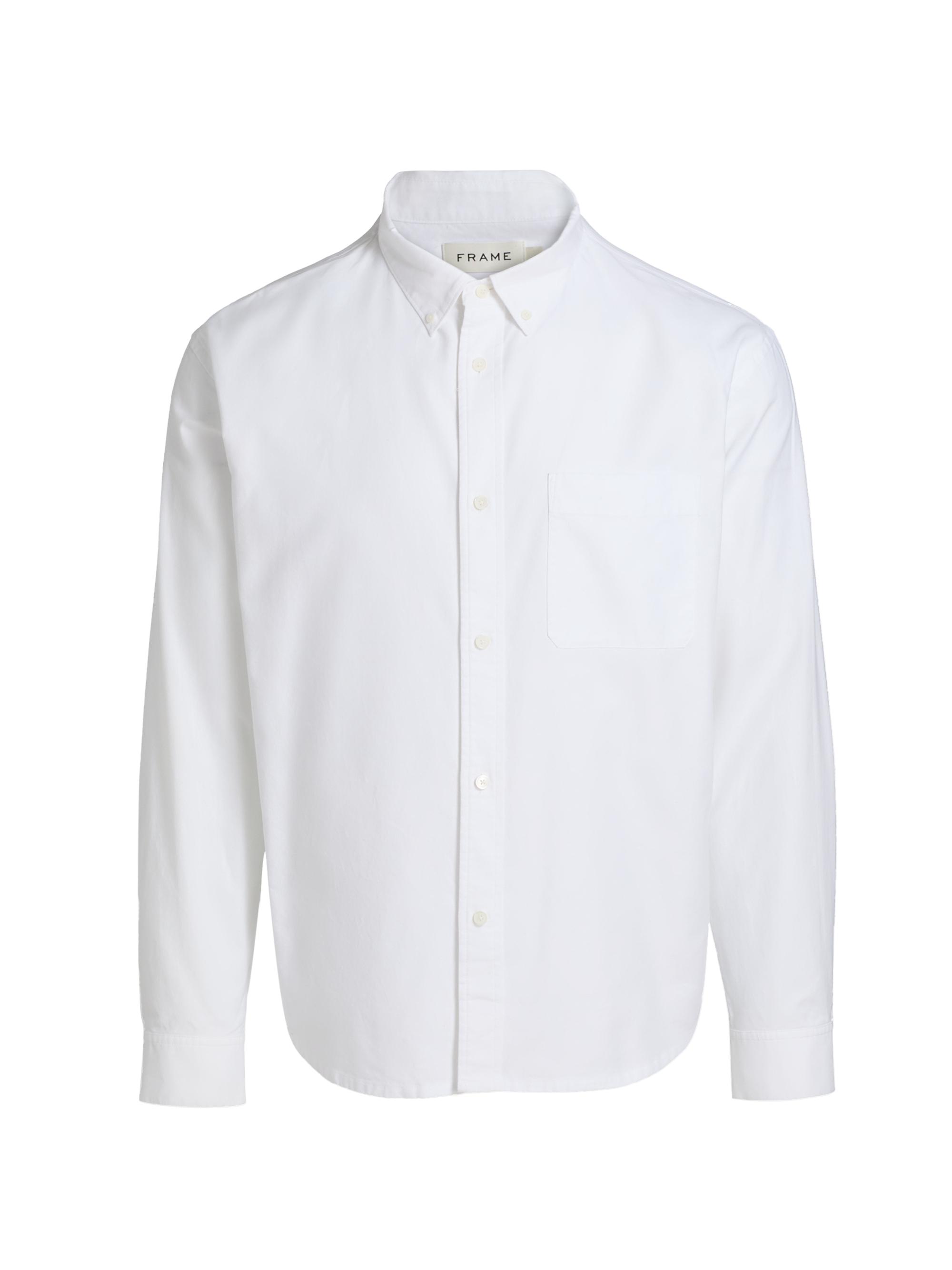 FRAME Men's Oxford Cotton Button-Down Shirt - White