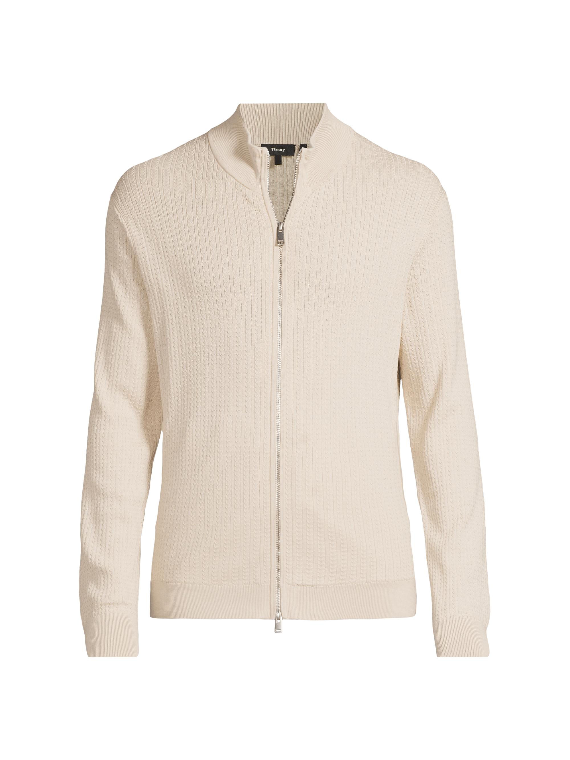 Theory 24SS ウォッシャブル ボーイフレンドジャケット　アイボリー　0 Theory Walton Full-Zip Sweater | Saks Fifth Avenue