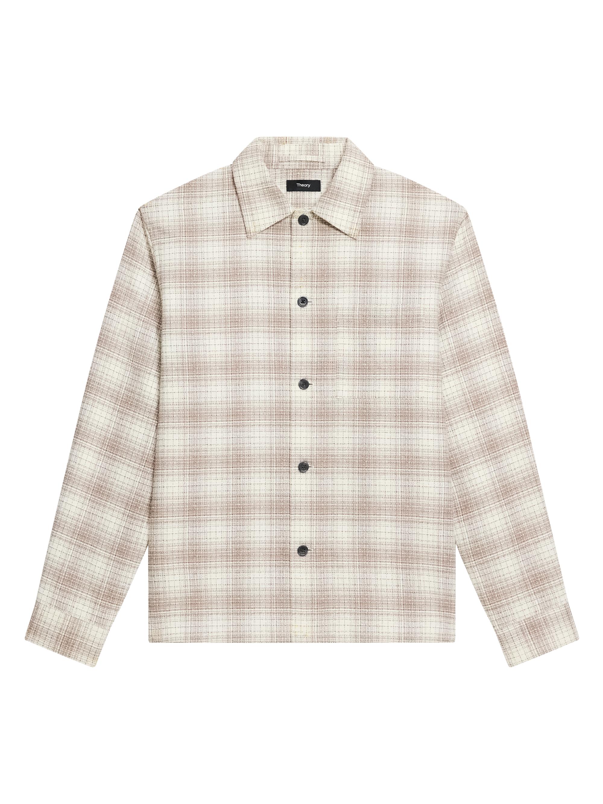 Theory Men's Check Cotton Shirt - Duffle Multi