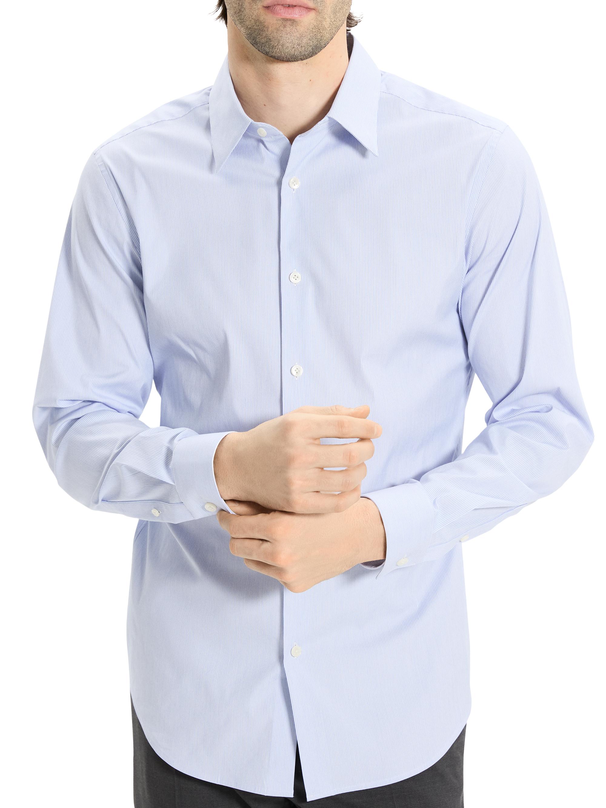 Theory Sylvain Stripe Cotton-Blend Shirt | Saks Fifth Avenue