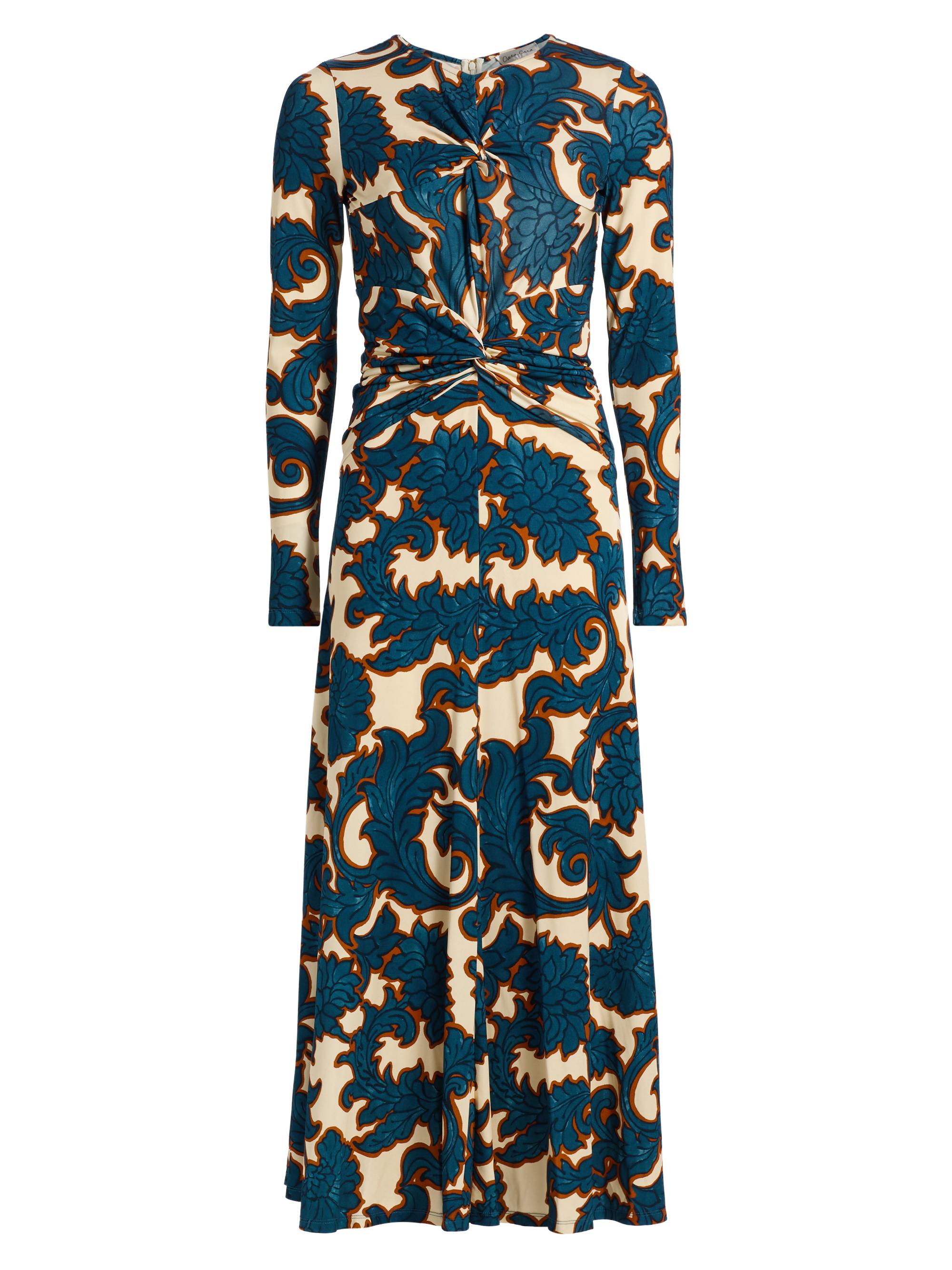 Cara Cara Women's Alara Printed Twist-Front Maxi Dress - Mystic Floral Blue