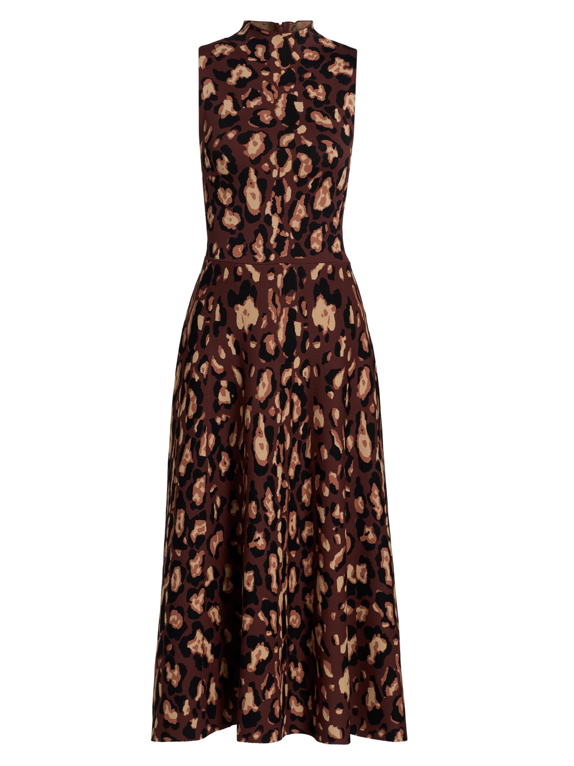 Cara Cara Women's Brice Printed A-Line Midi-Dress - Painted Animal Brown