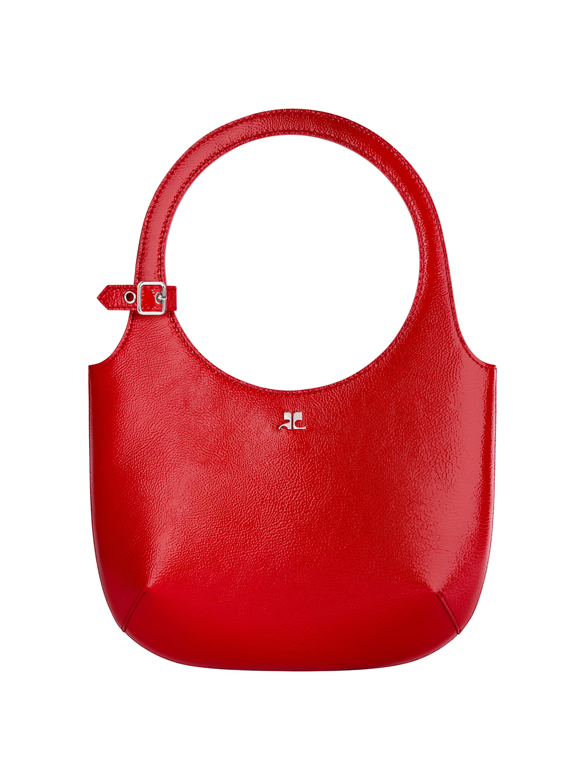 Courrèges Women's Holy Leather Top Handle Bag - Ruby