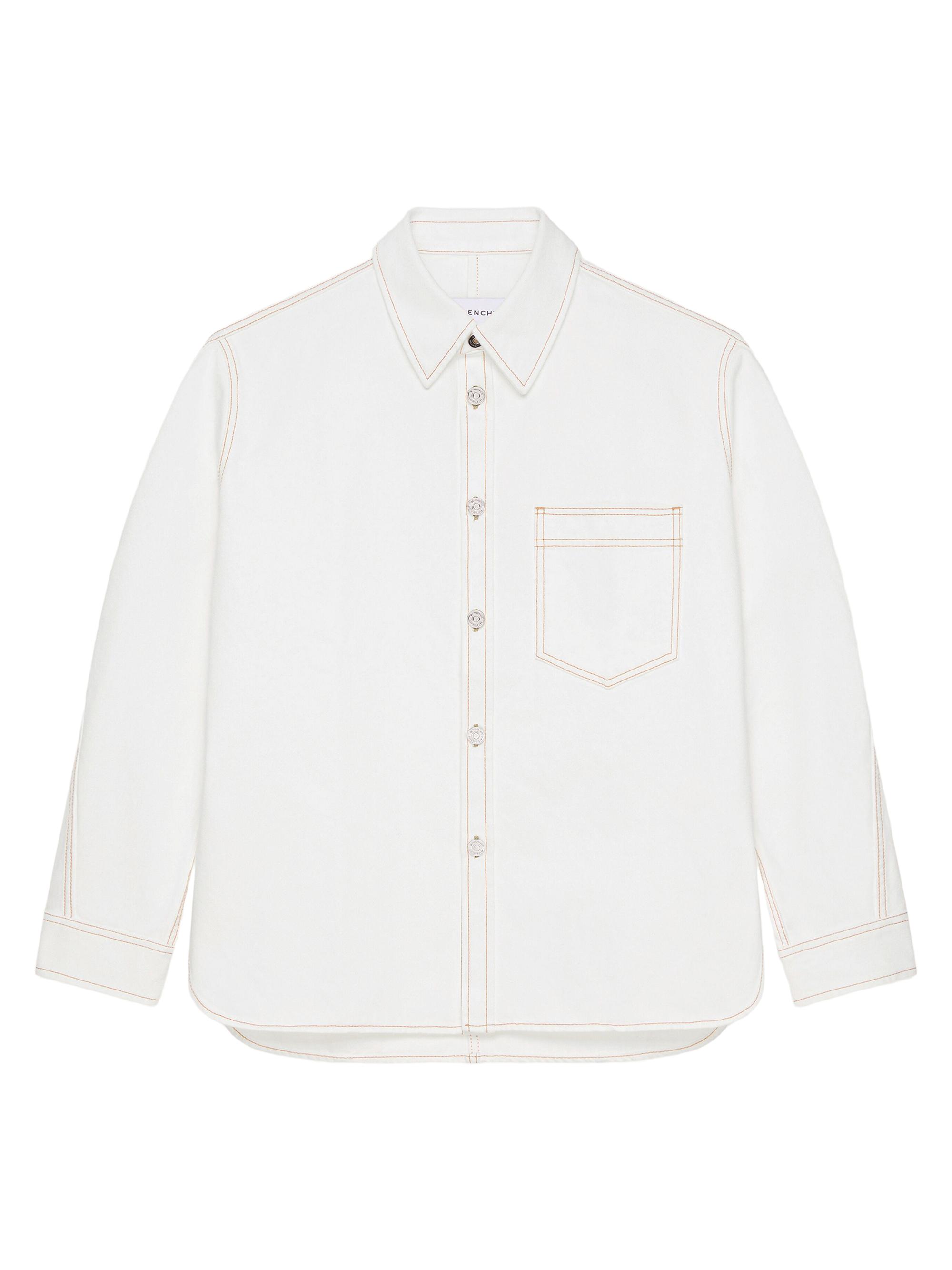 Givenchy Men's Shirt in Denim - White