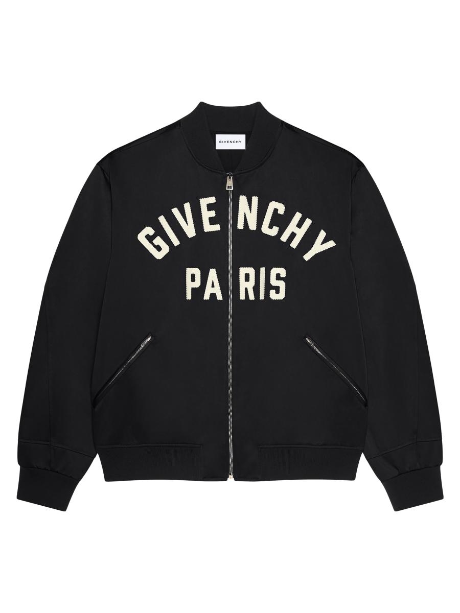 Givenchy GIVENCHY Paris zipped blouson in satin | Saks Fifth Avenue