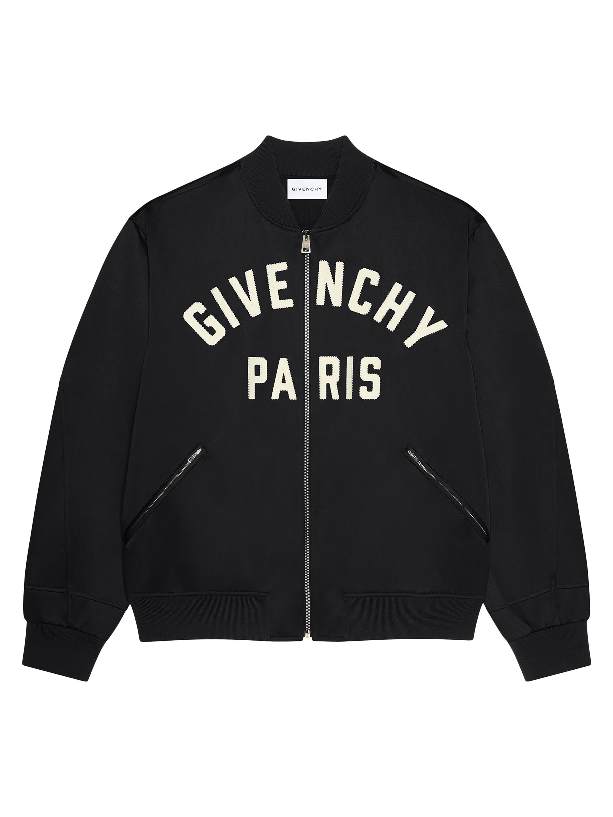 Givenchy Men's GIVENCHY Paris zipped blouson in satin - Black