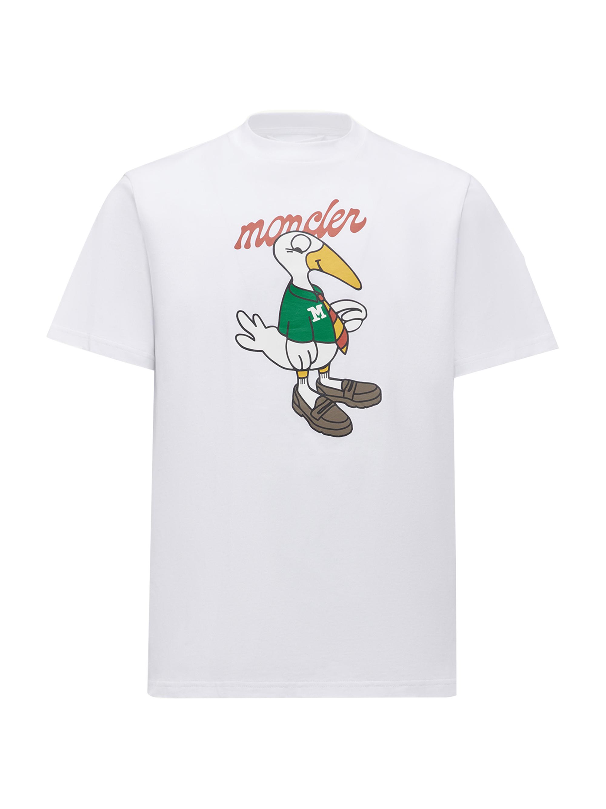 Moncler Men's Crew-Neck T-Shirt in Cotton - White