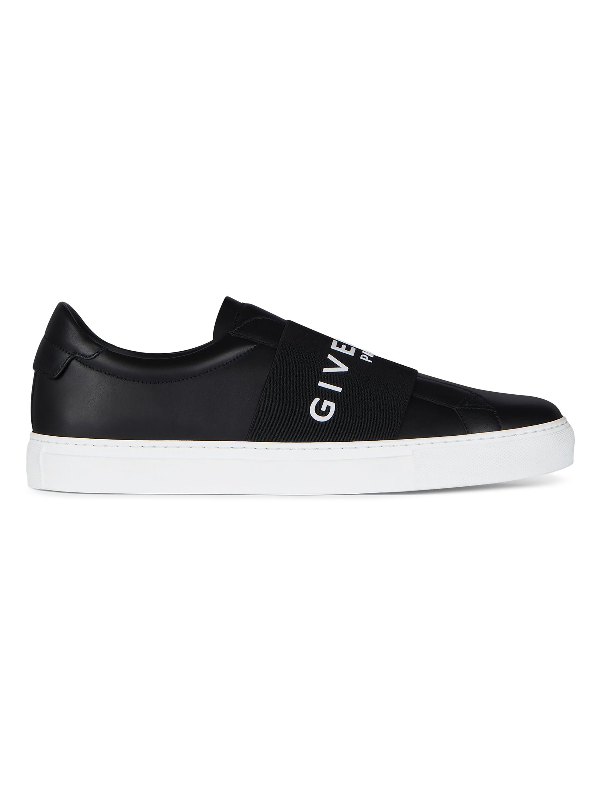 Givenchy Men's Urban Street Sneakers in Leather with Elastic Band - Black - Women's Shoes