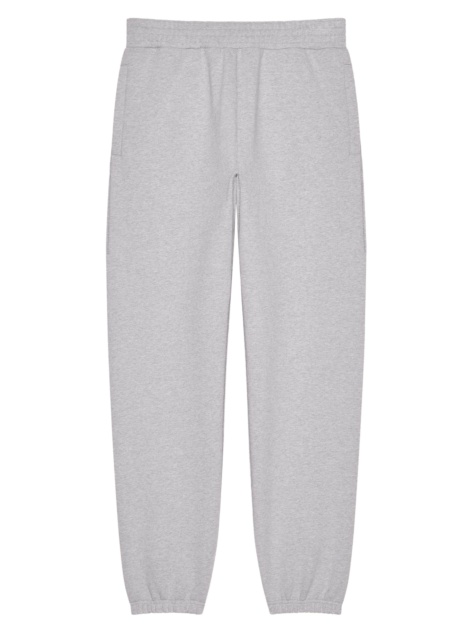 Givenchy Men's Jogger Pants in Fleece with Patch - Light Grey Melange