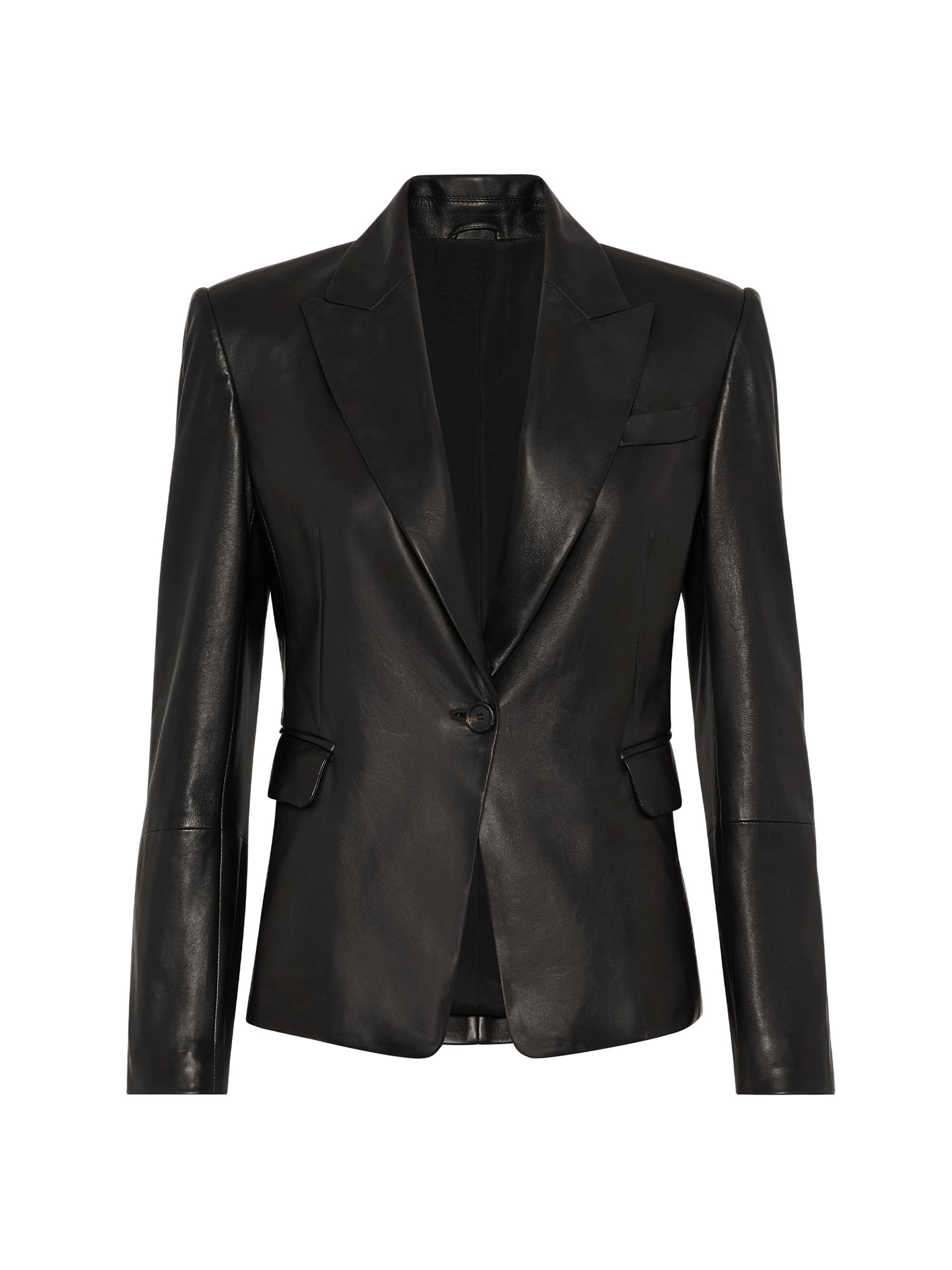 Brunello Cucinelli Women's Nappa Leather Blazer - Black