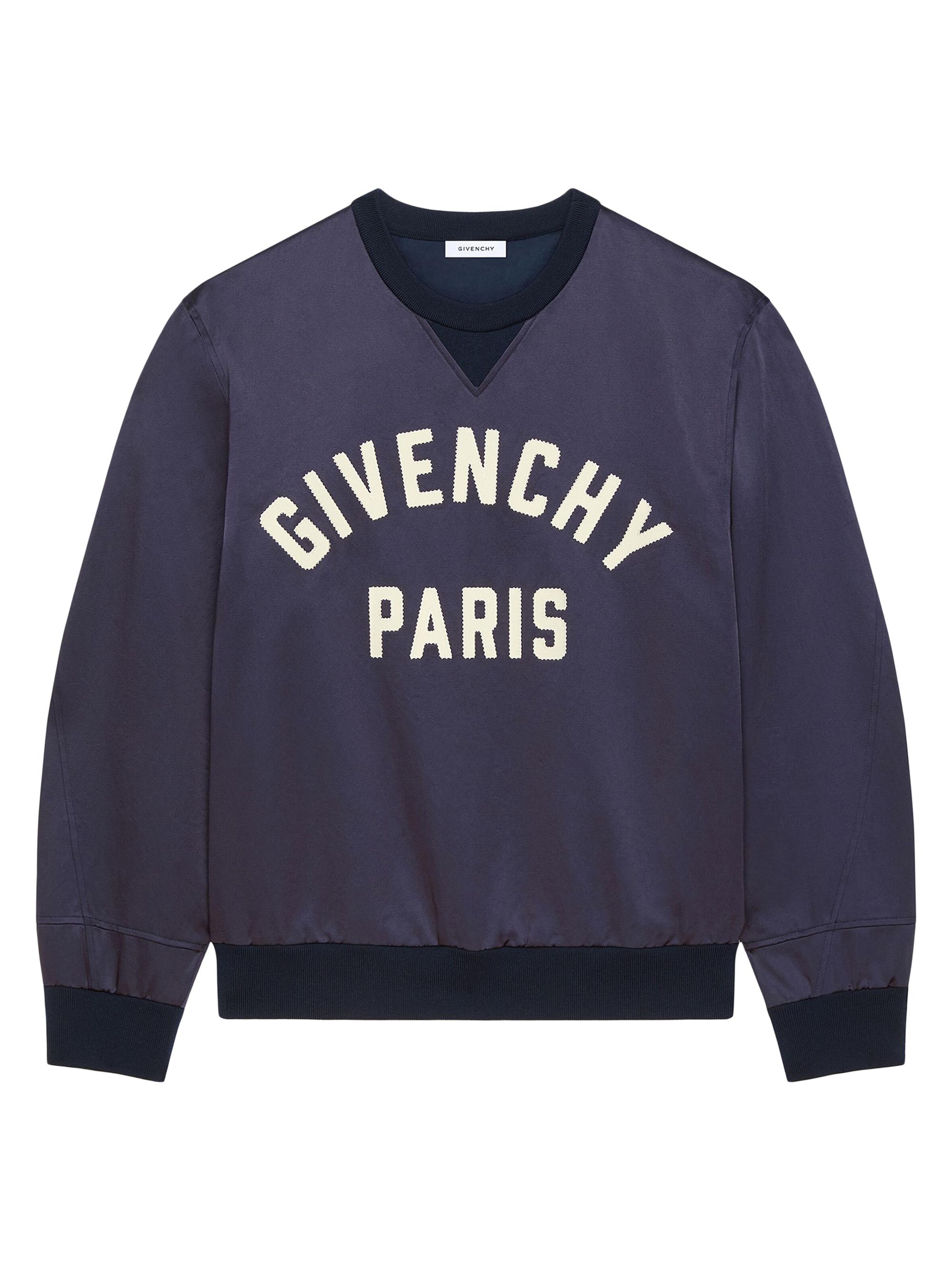 GIVENCHY ネイビー ロゴ スウェット Givenchy Kids logo-print Jersey Sweatshirt | Blue | FARFETCH