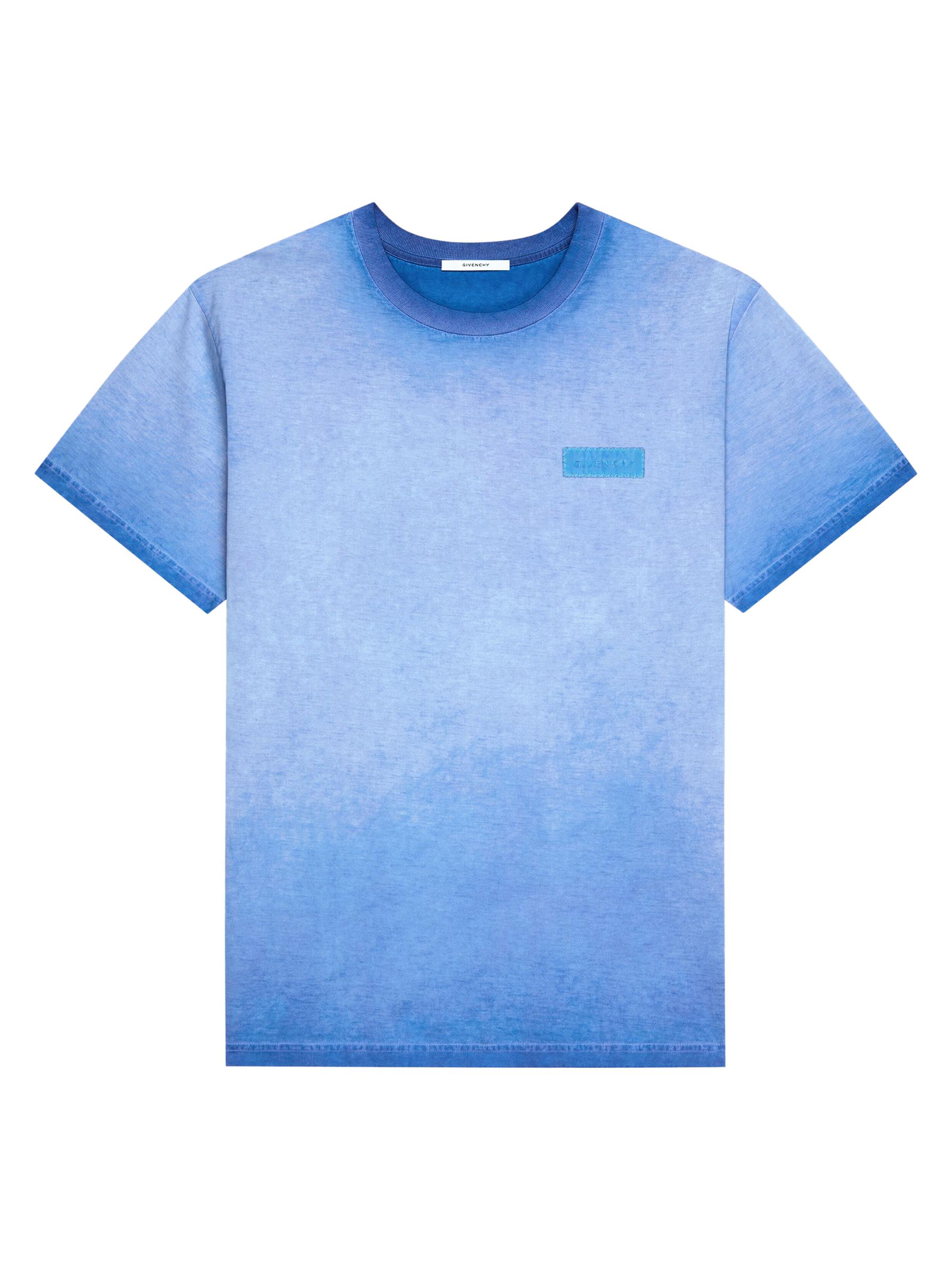 Givenchy Men's T-Shirt in Cotton with Patch - Electric Blue